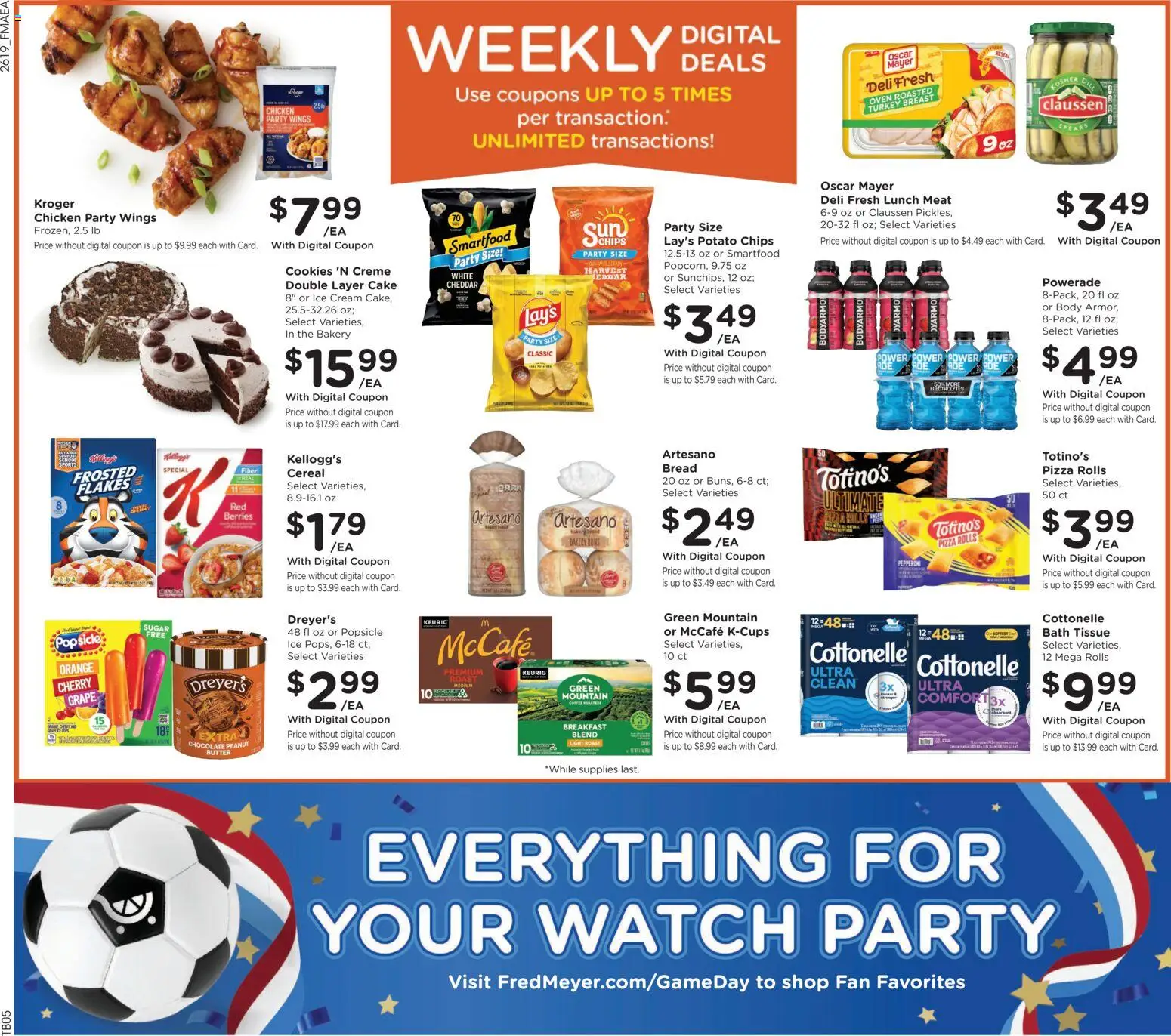 Fred Meyer Weekly Ad - valid from 10.06.2026 | Page: 2 | Products: Bakery, Chips, Cookies, Sugar