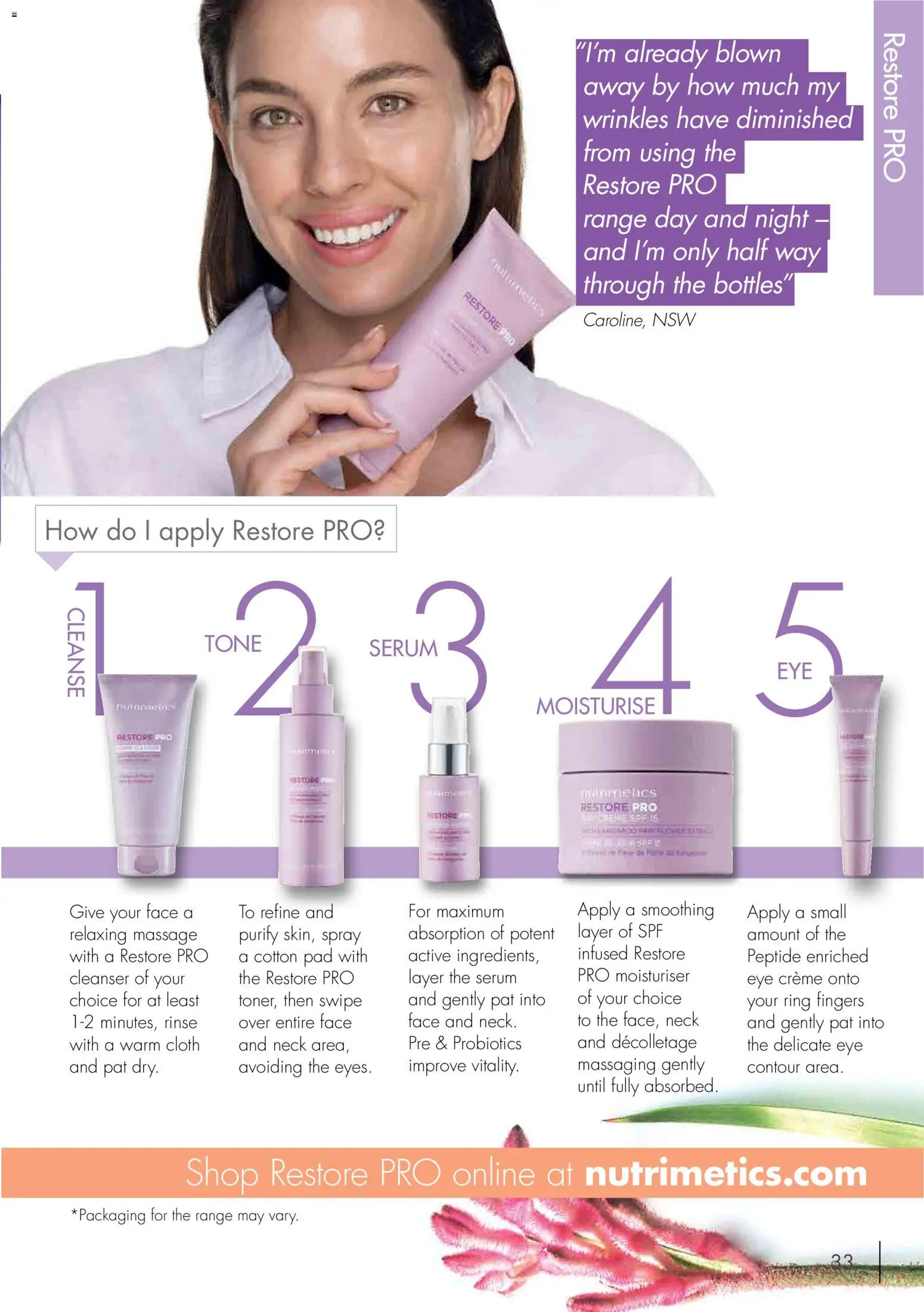 Nutrimetics catalogue - valid from 01/01/2026 | Page: 33 | Products: Cloth, Moisturiser, Probiotics, Contour