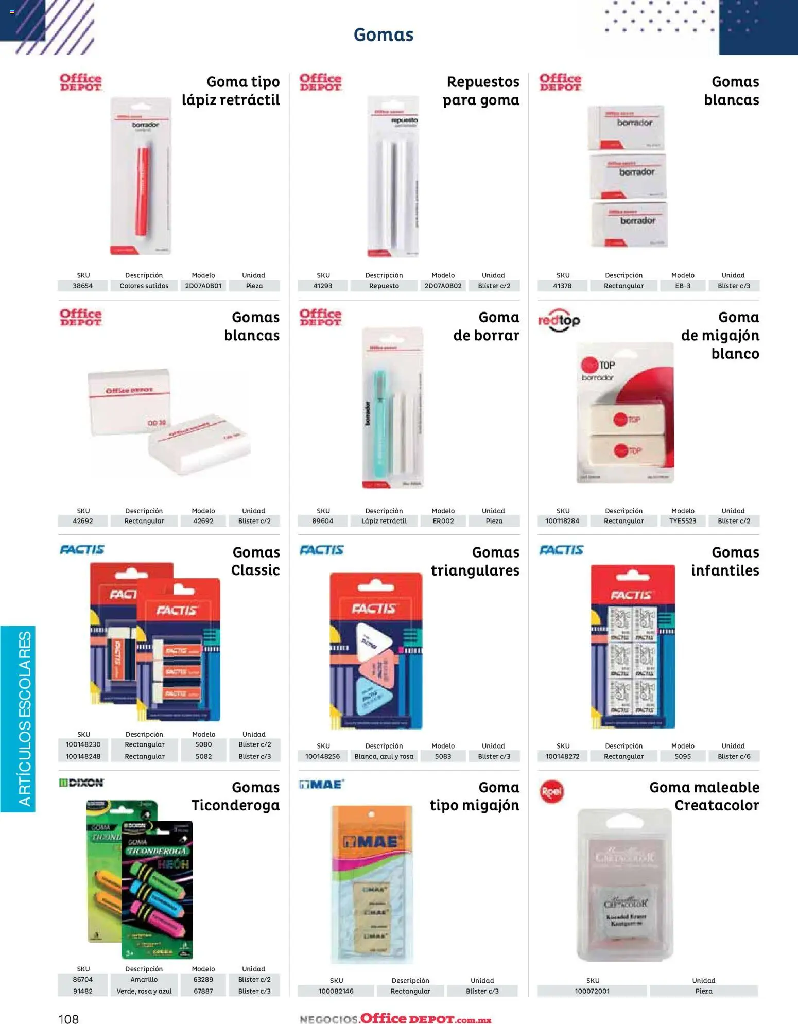 Nuevas ofertas de Office Depot válidas en toda la República Mexicana desde el 12/01/2026. ¡Encuentra las mejores ofertas en Office Depot catálogo 2026! | Página: 110