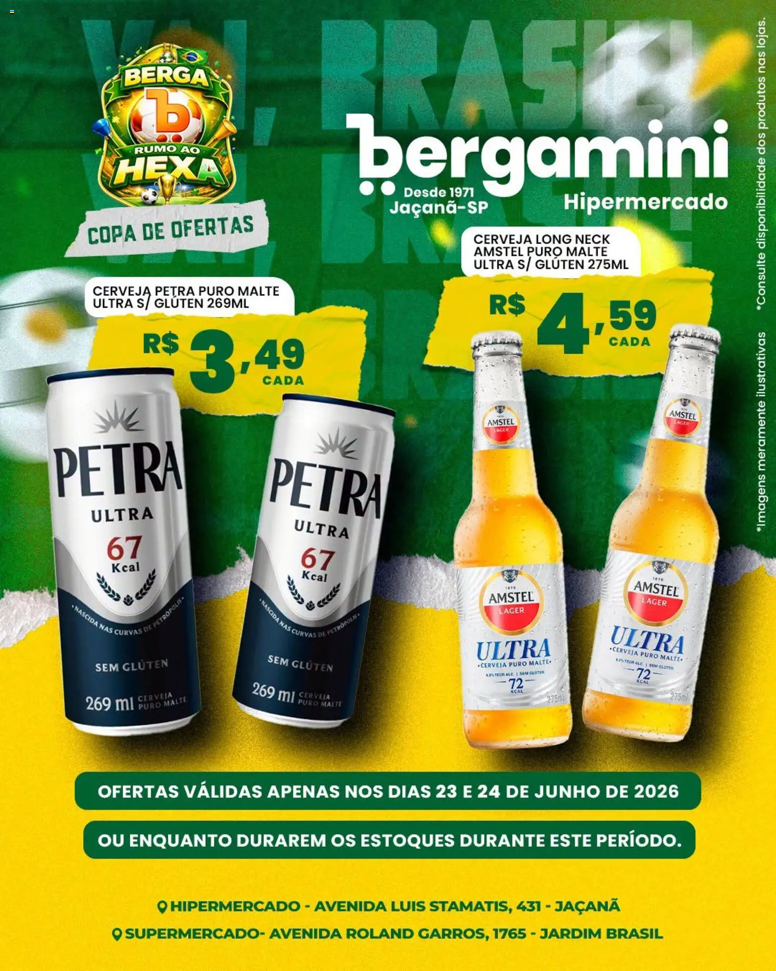 Supermercado Bergamini Folheto - válido de 23/06/2026 | Página: 10 | Produtos: Cerveja, Copa