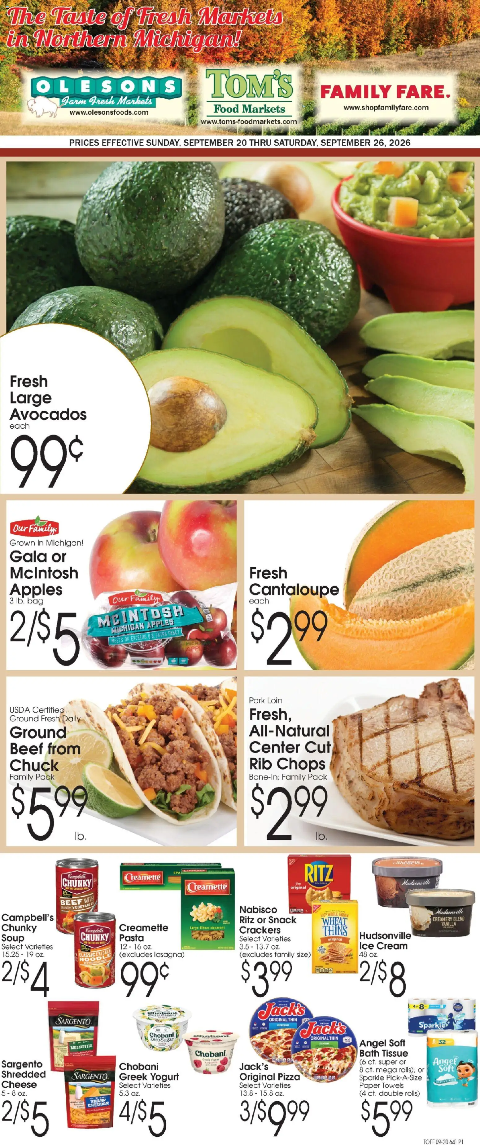 Family Fare Ad - valid from 09/20/2026 | Page: 1 | Products: Crackers, Yogurt, Cream, Vanilla