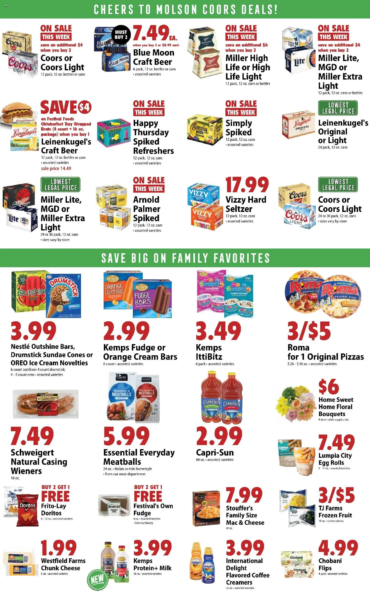 Festival Foods Weekly Ad - valid from 07/15/2026 | Page: 7 | Products: Milk, Beer, Cream, Ice cream
