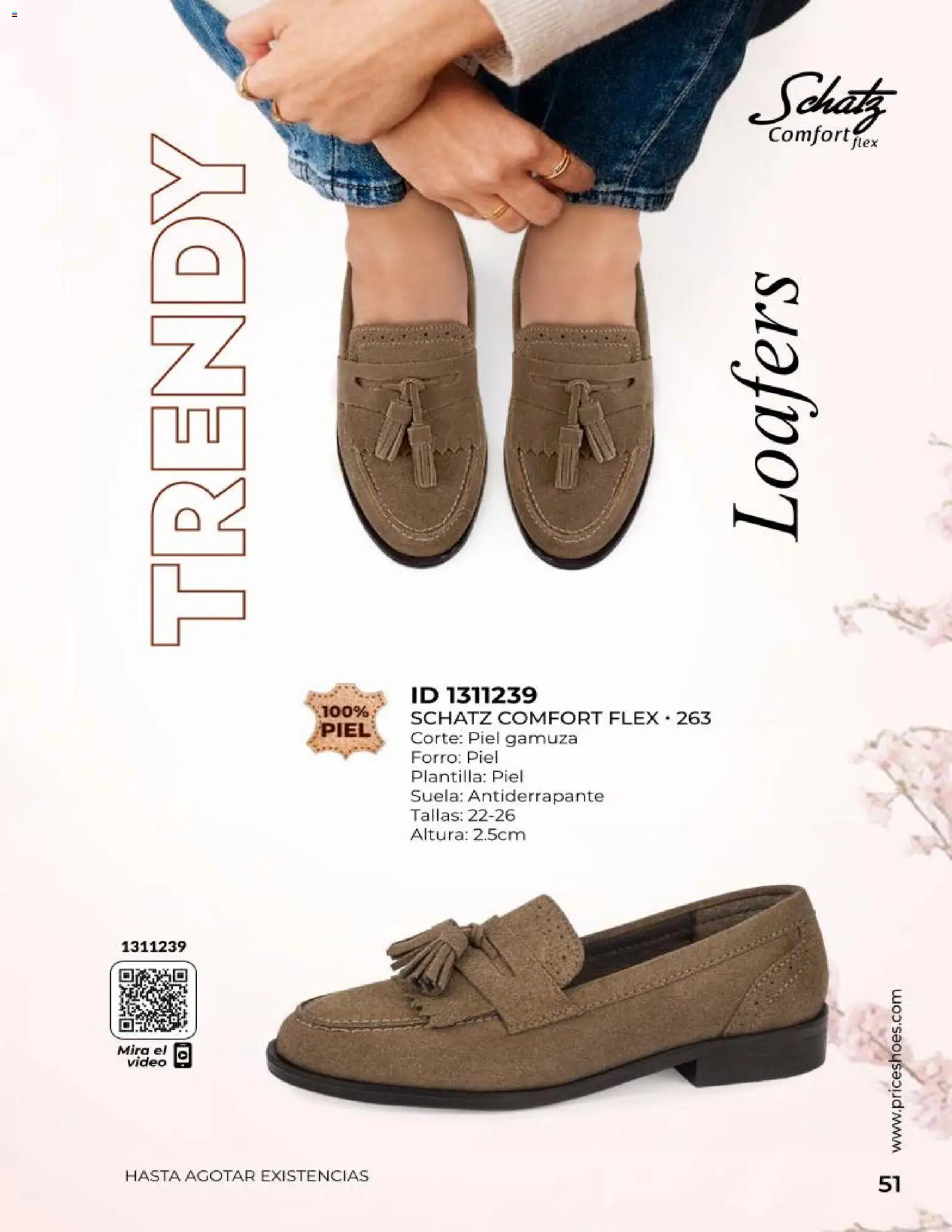 Nuevas ofertas de Price Shoes válidas en toda la República Mexicana desde el 23.04.2026. ¡Encuentra las mejores ofertas en Price Shoes catálogo Especial Confort! | Página: 51 | Productos: Gamuza, Video