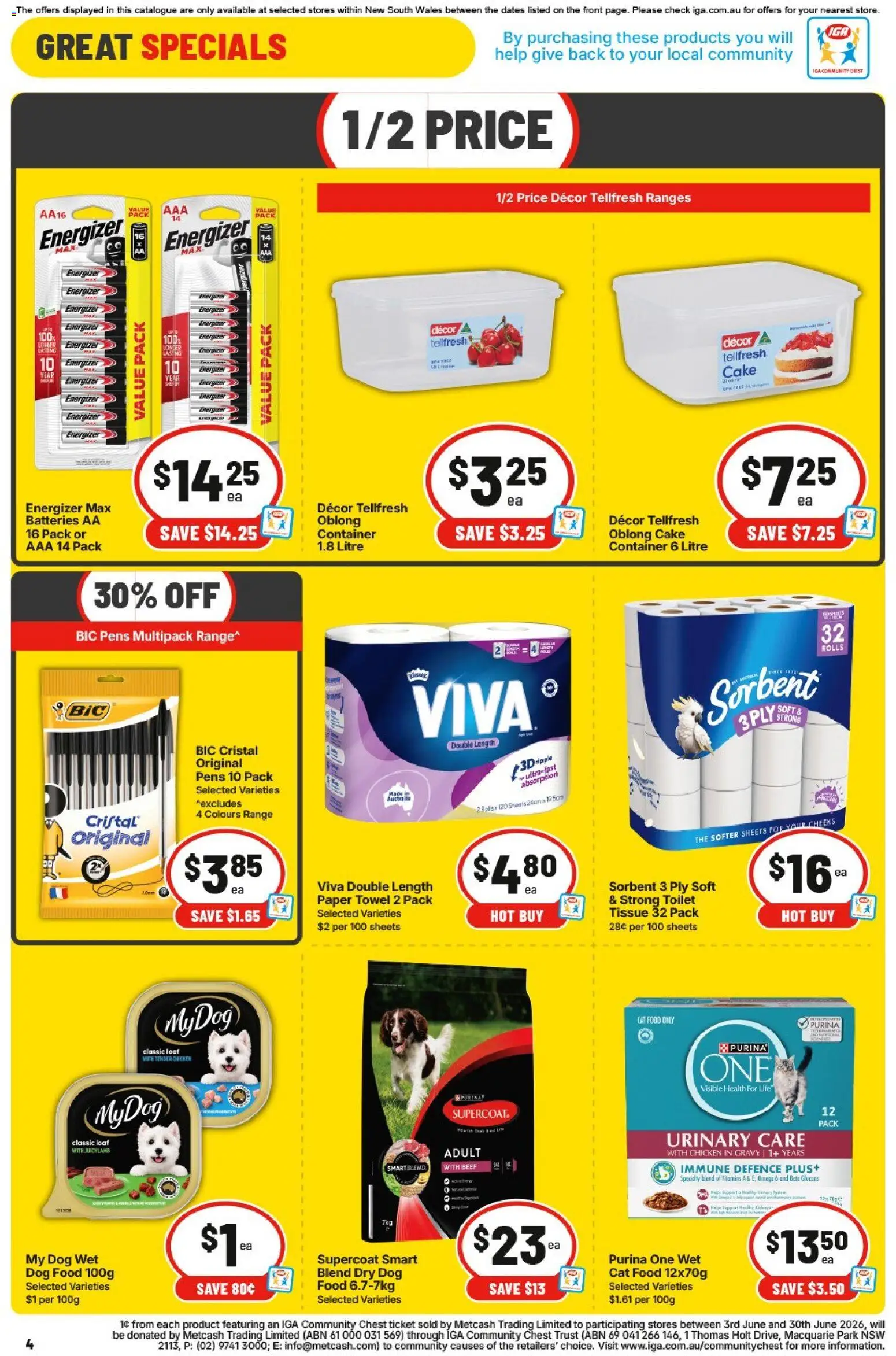 IGA catalogue - valid from 03.06.2026 | Page: 4 | Products: Decor, Toilet, Chicken, Dog food