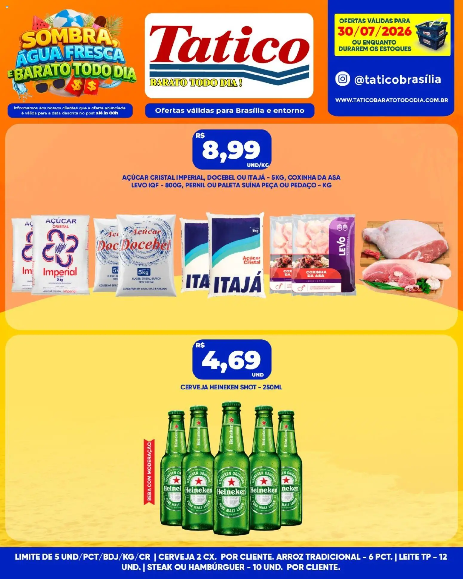 Tatico Folheto - válido de 31/07/2026 | Página: 24 | Produtos: Pernil, Arroz, Hambúrguer, Açúcar