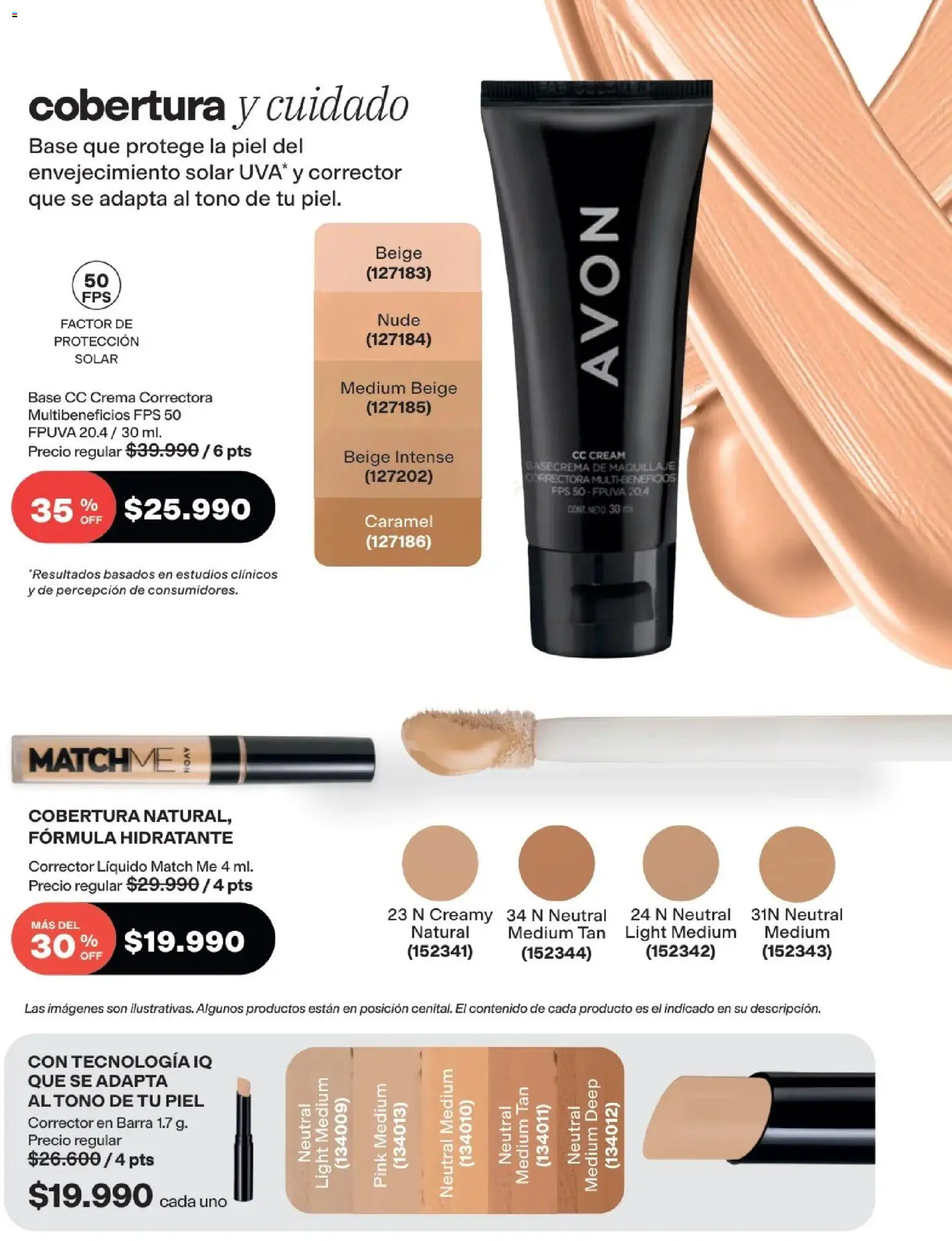 Avon revista - valida desde el 15/07/2026 | Página: 34 | Productos: Crema, Maquillaje, Corrector