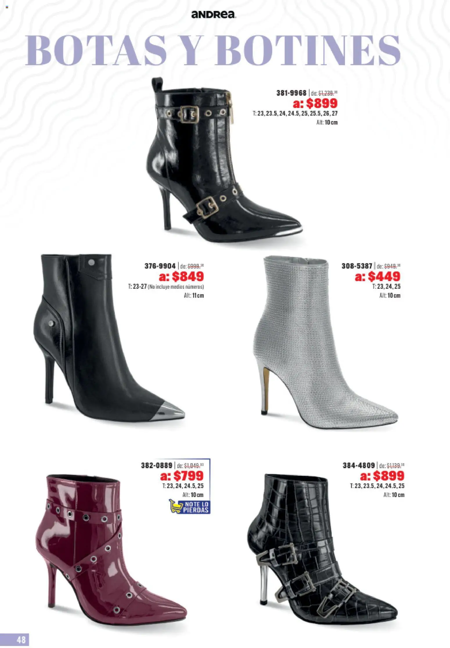 Nuevas ofertas de Andrea válidas en toda la República Mexicana desde el 31.05.2026. ¡Encuentra las mejores ofertas en Andrea catálogo Outlet! | Página: 48