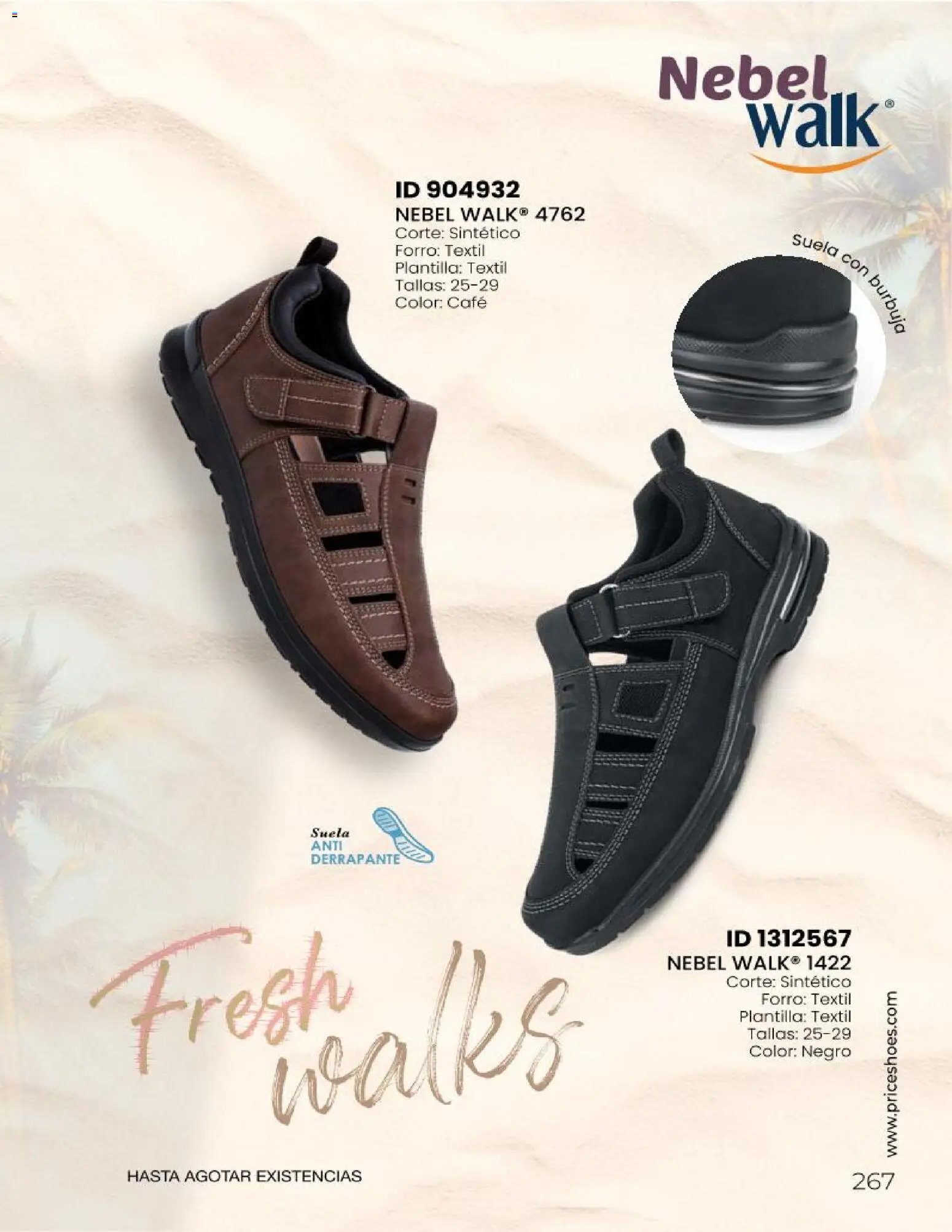 Nuevas ofertas de Price Shoes válidas en toda la República Mexicana desde el 23/06/2026. ¡Encuentra las mejores ofertas en Price Shoes catálogo Sandalias 2026! | Página: 267 | Productos: Café