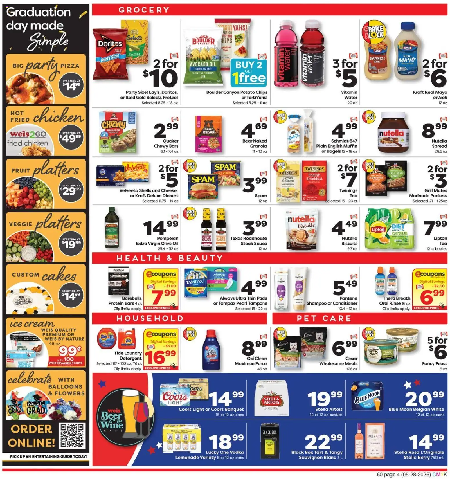 Weis Weekly Circular - PA - valid from 28.05.2026 | Page: 4 | Products: Ginger, Oil, Pizza, Detergent