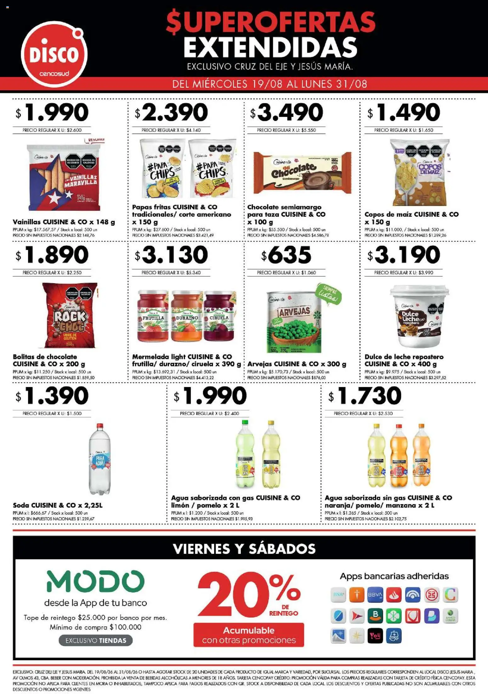 Disco - Superofertas extendidas - Cruz del Eje y Jesus Maria │ válido desde el 19/08/2026 | Página: 6