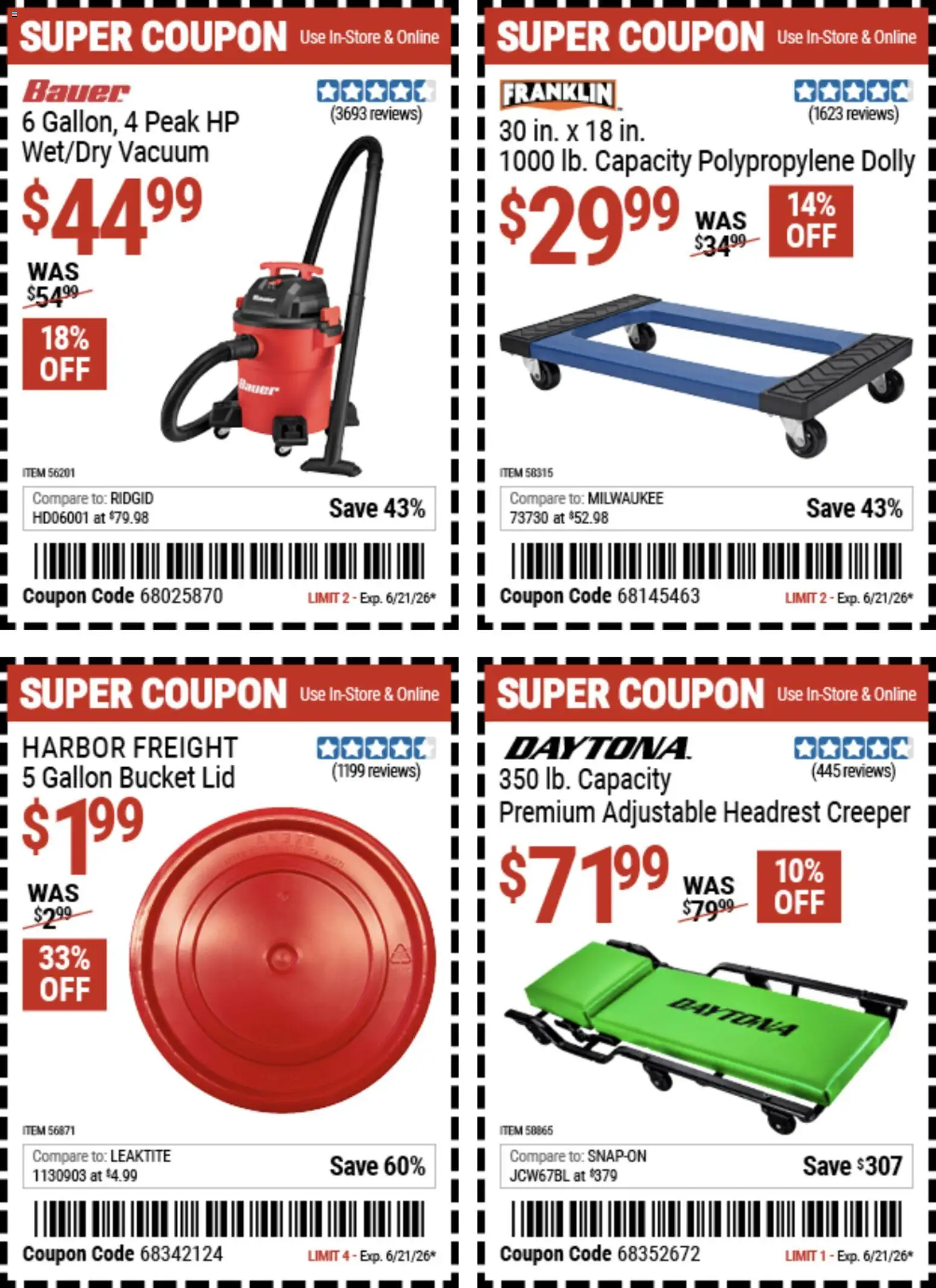 Harbor Freight Weekly Ad - valid from 08.06.2026 | Page: 11 | Products: Vacuum