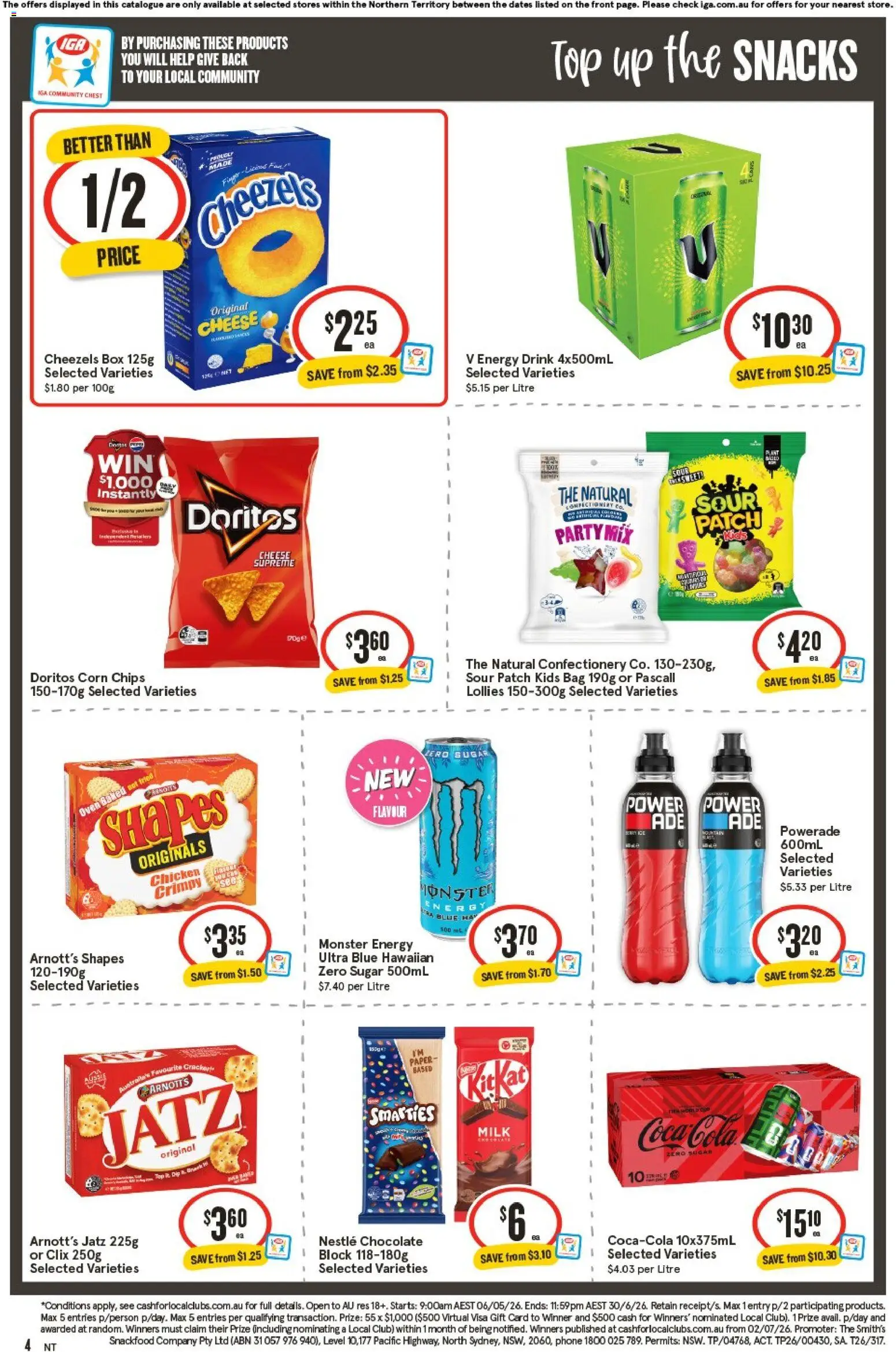 IGA catalogue - valid from 17.06.2026 | Page: 5 | Products: Energy drink, Chocolate, Chicken, Oven