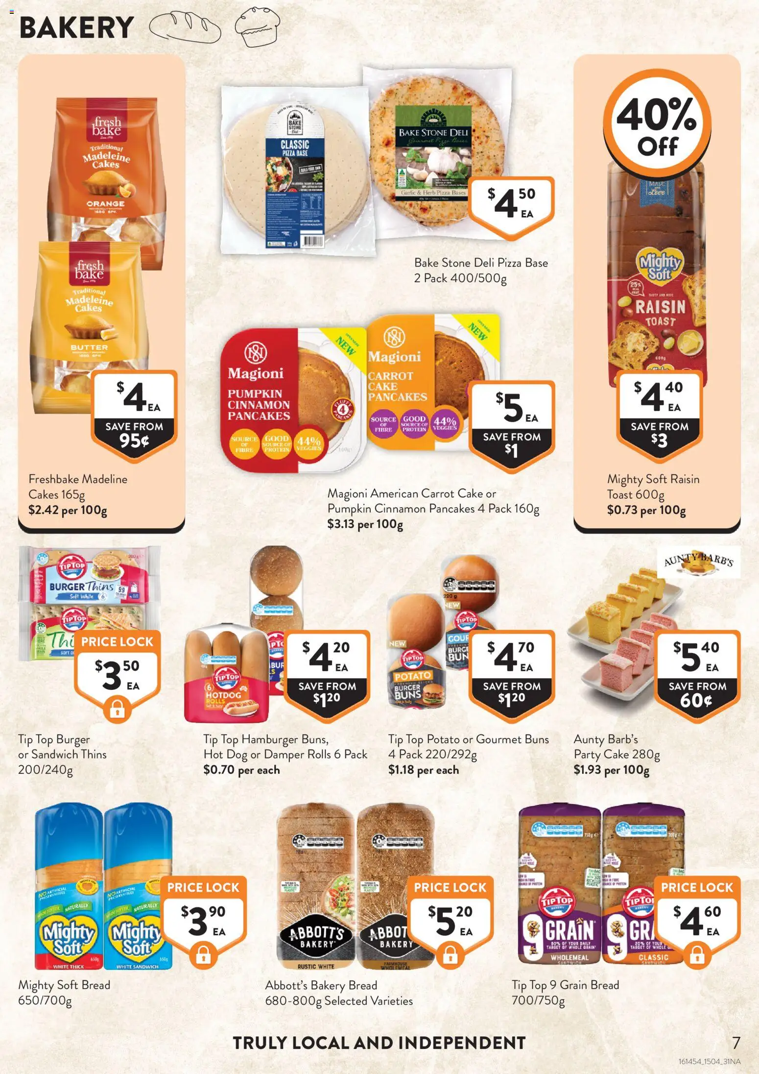 Foodworks catalogue - valid from 15.04.2026 | Page: 7 | Products: Butter, Bread, Pizza, Garlic