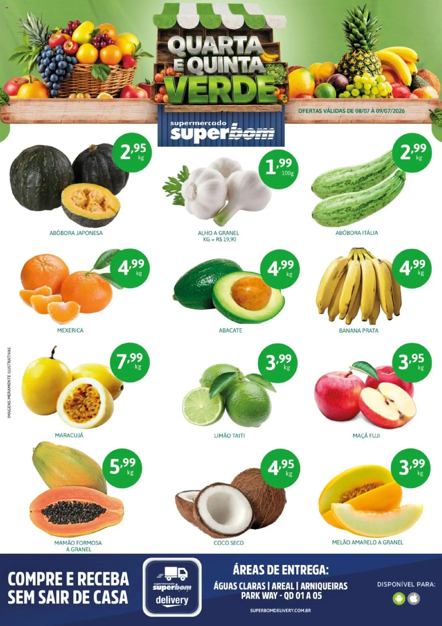 Superbom Folheto - válido de 08/07/2026 | Página: 1 | Produtos: Coco, Mexerica, Abóbora, Alho