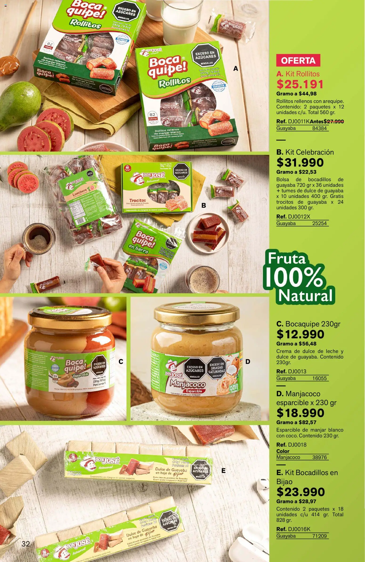 Leonisa revista - valida desde el 15.05.2026 | Página: 32 | Productos: Crema, Bolsa, Peso, Leche