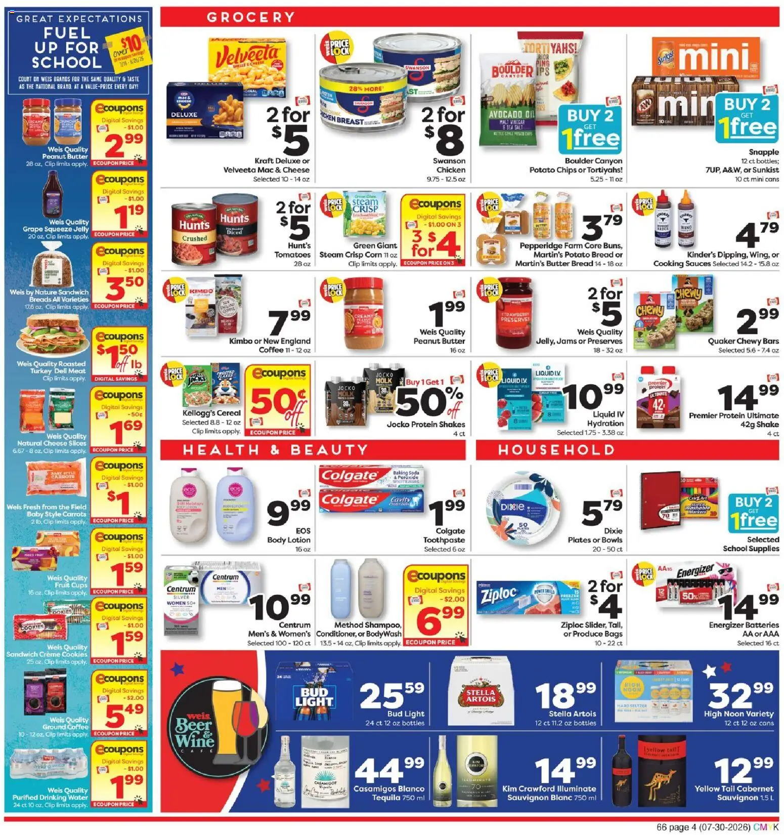 Weis Weekly Circular - NJ - valid from 07/30/2026 | Page: 4 | Products: Bread, Cookies, Salt, Jacks