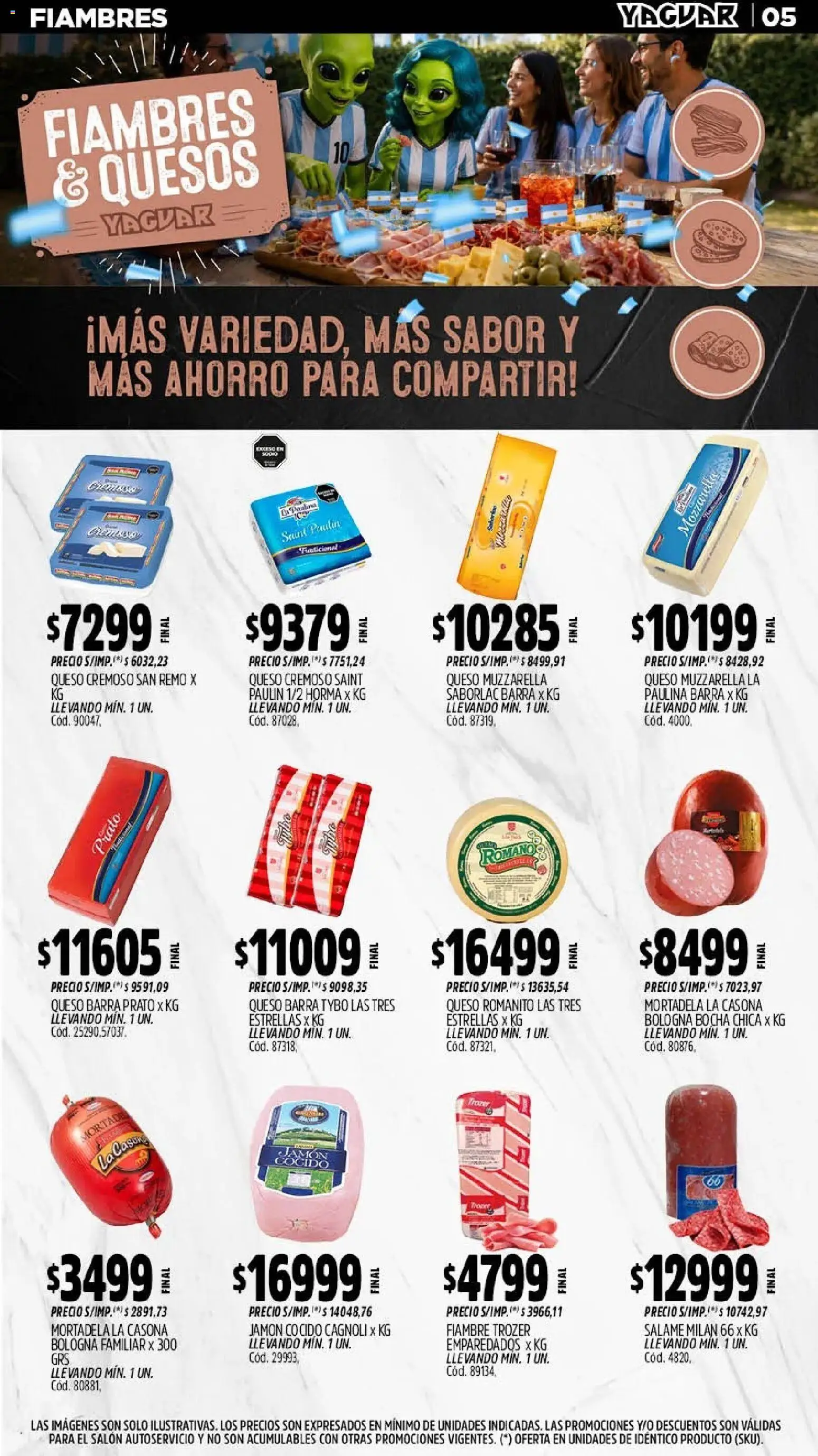 Yaguar - Oferta Semanal Mendoza │ válido desde el 06/07/2026 | Página: 6 | Productos: Jamón cocido, Mortadela, Jamón, Salame