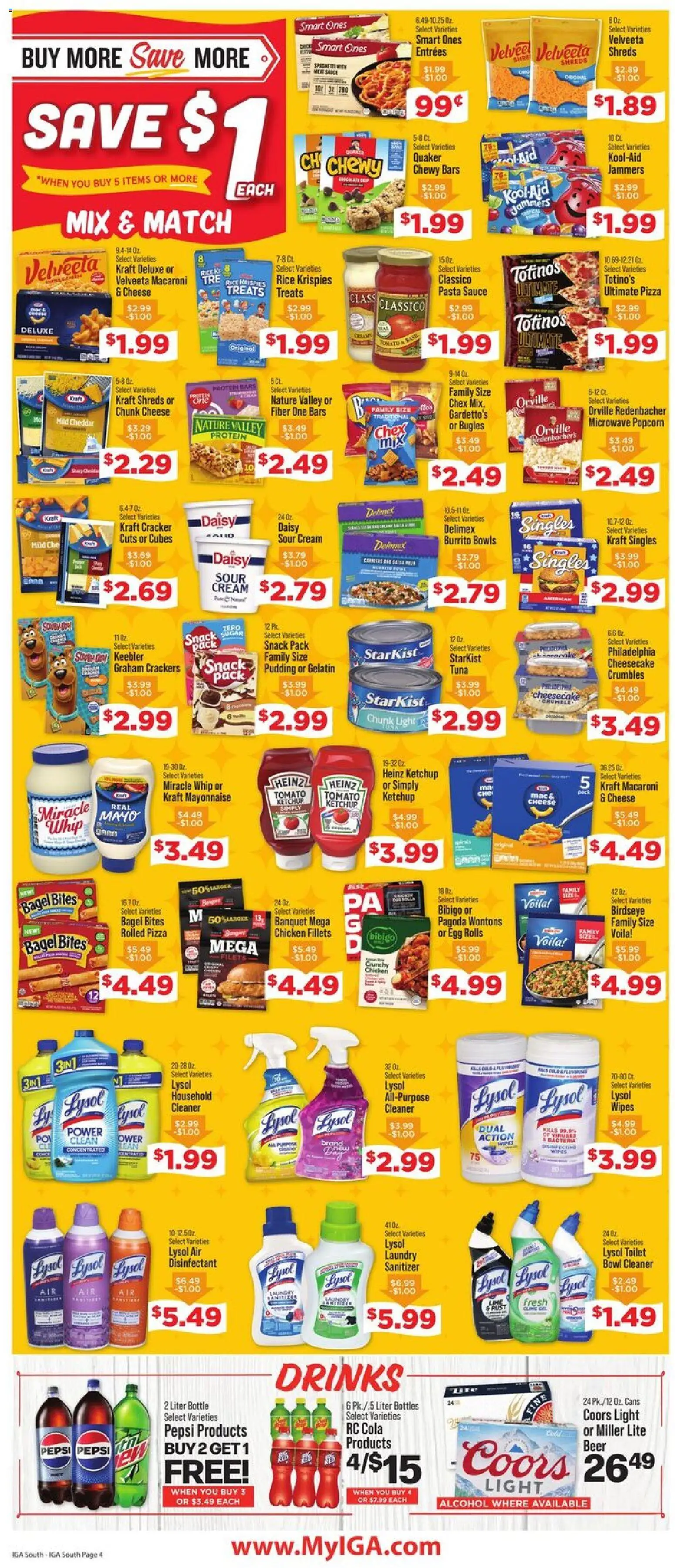 IGA Weekly Ad - valid from 08/05/2026 | Page: 5 | Products: Microwave, Cream, Sugar, Cheesecake