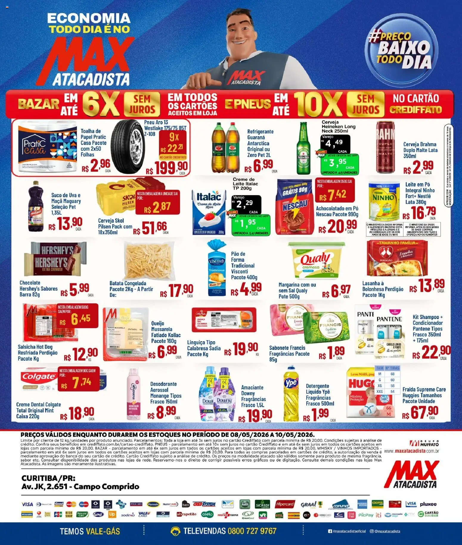 Max Atacadista Folheto - válido de 08.05.2026 | Página: 2 | Produtos: Pó, Sabonete, Batata, Creme de leite