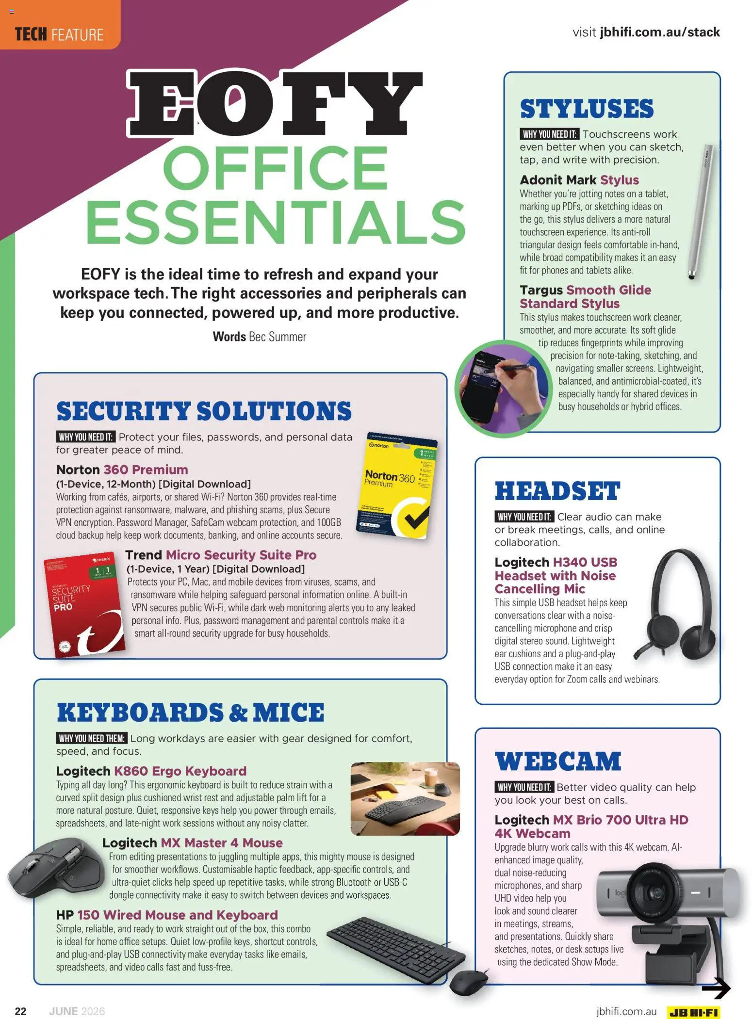 JB Hi-Fi catalogue - valid from 01.06.2026 | Page: 22 | Products: Ergonomic, Suite, Audio, Stereo