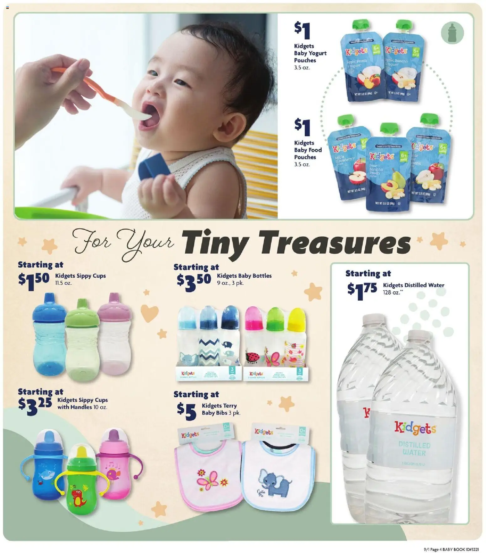 Family Dollar Digital Book - valid from 09/01/2026 | Page: 5 | Products: Yogurt, Water, Peach, Baby bottles