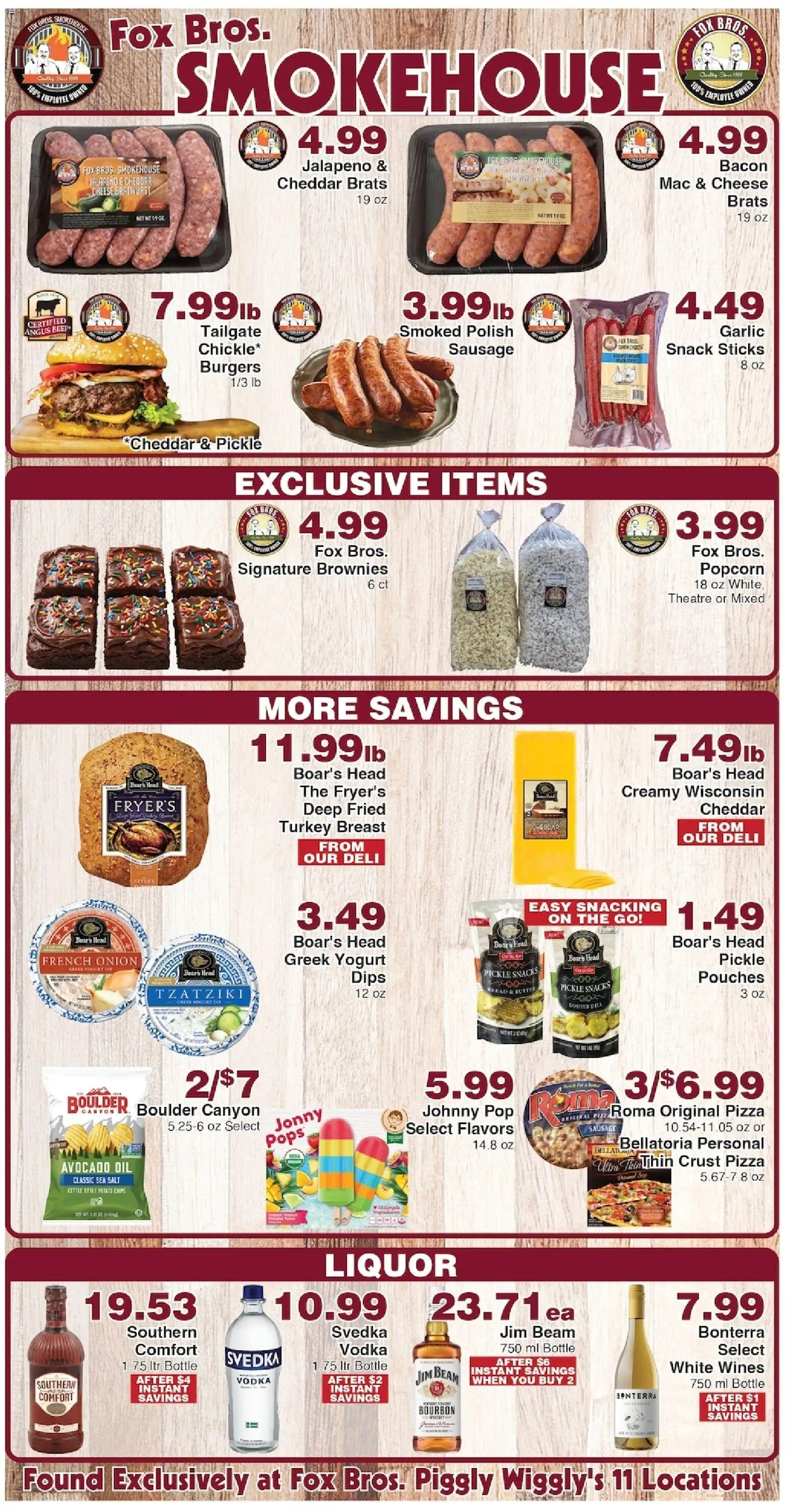 Piggly Wiggly Weekly Ad - valid from 17.06.2026 | Page: 5 | Products: Cheese, Pizza, Chips, Sausage