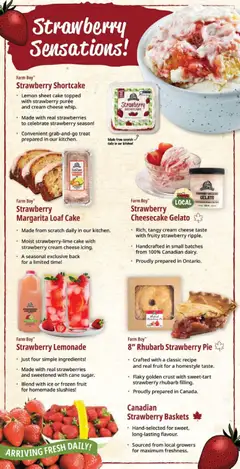 Preview of Farm Boy weekly flyer / circulaire from shop Farm Boy valid from 18.06.2026 | Page: 8 | Products: Strawberries, Cream, Cheese