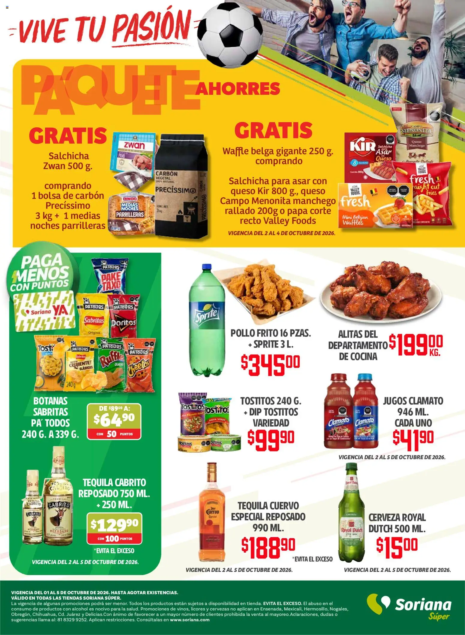Nuevas ofertas de Soriana válidas en toda la República Mexicana desde el 01/10/2026. ¡Encuentra las mejores ofertas en Soriana Súper - Vive tu pasión! | Página: 2