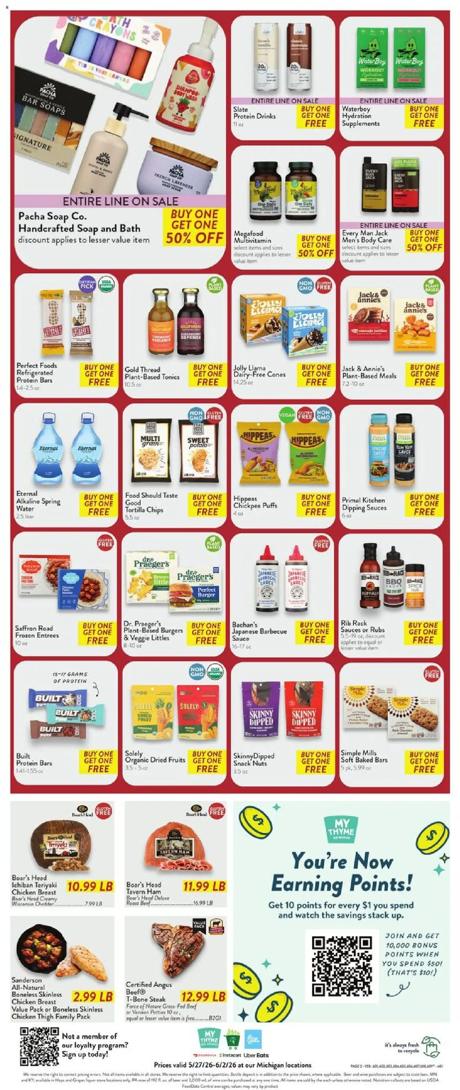 Fresh Thyme Weekly Ad - MI - valid from 27.05.2026 | Page: 4 | Products: Chips, Water, Fruits, Watch