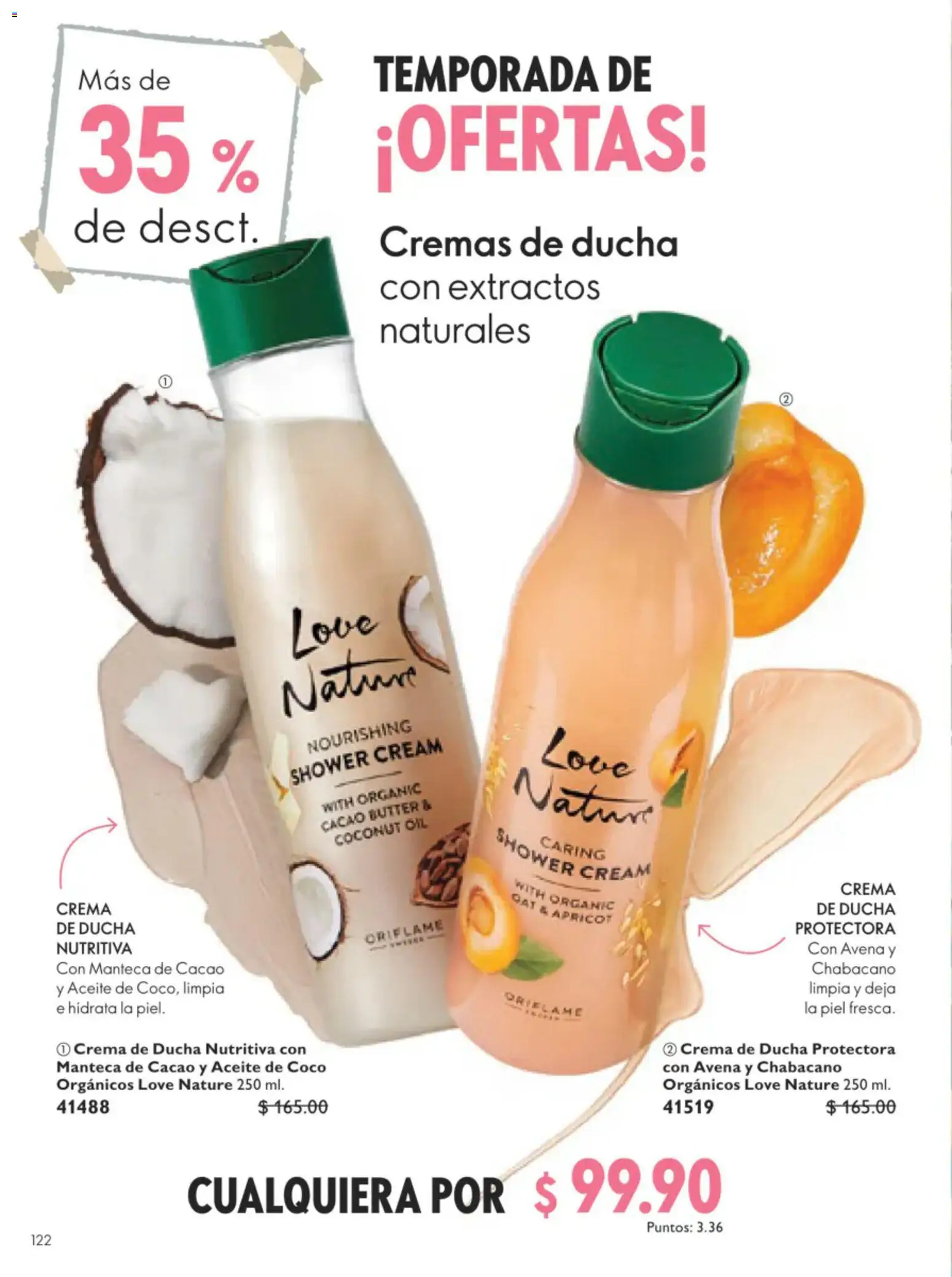 Nuevas ofertas de Oriflame válidas en toda la República Mexicana desde el 11/07/2026. ¡Encuentra las mejores ofertas en Oriflame campaña 10 2026! | Página: 122 | Productos: Avena, Crema, Aceite, Cacao