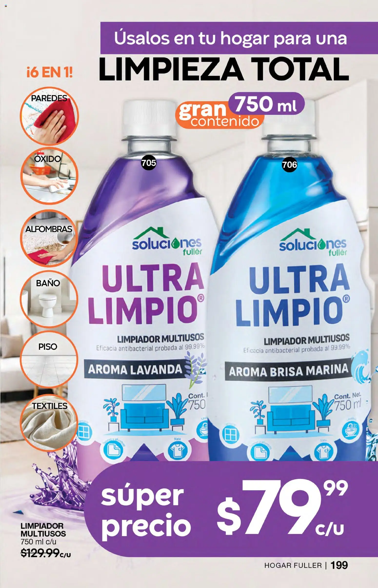Nuevas ofertas de Fuller válidas en toda la República Mexicana desde el 05/08/2026. ¡Encuentra las mejores ofertas en Fuller campaña 9 2026! | Página: 199 | Productos: Limpiador, Baño