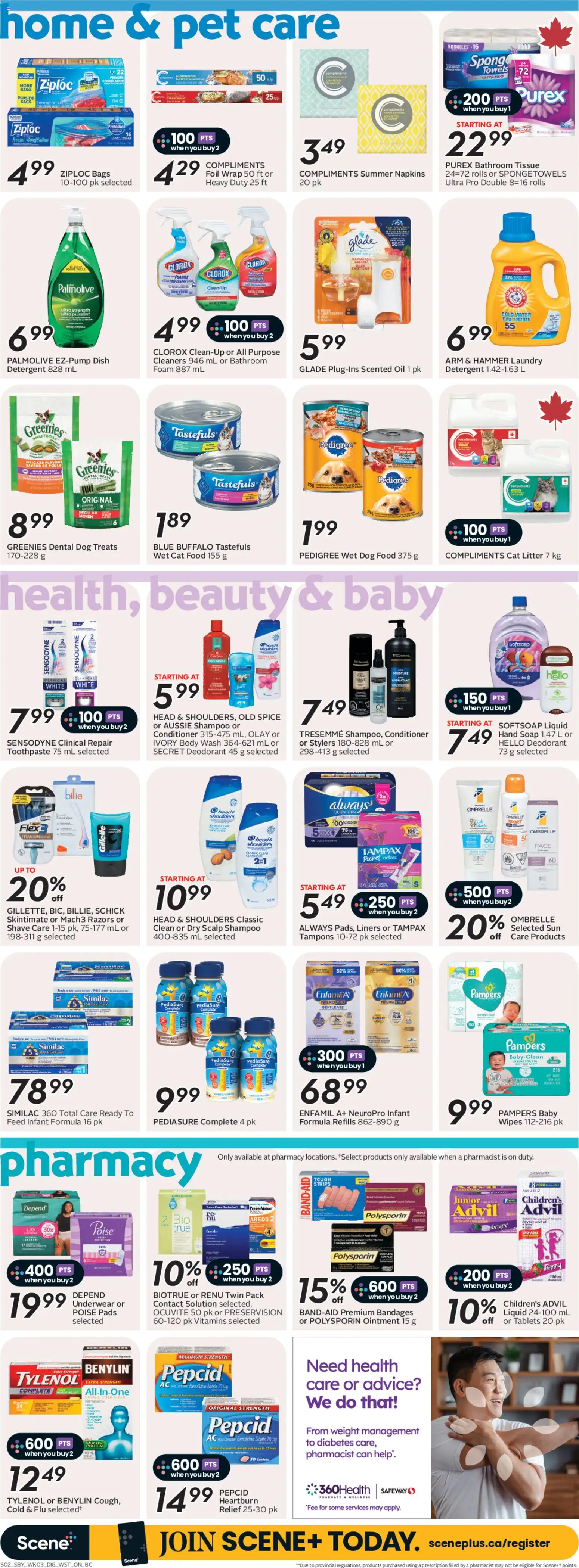 Safeway flyer valid from 14.05.2026 | Page: 12 | Products: Conditioner, Soap, Oil, Chicken