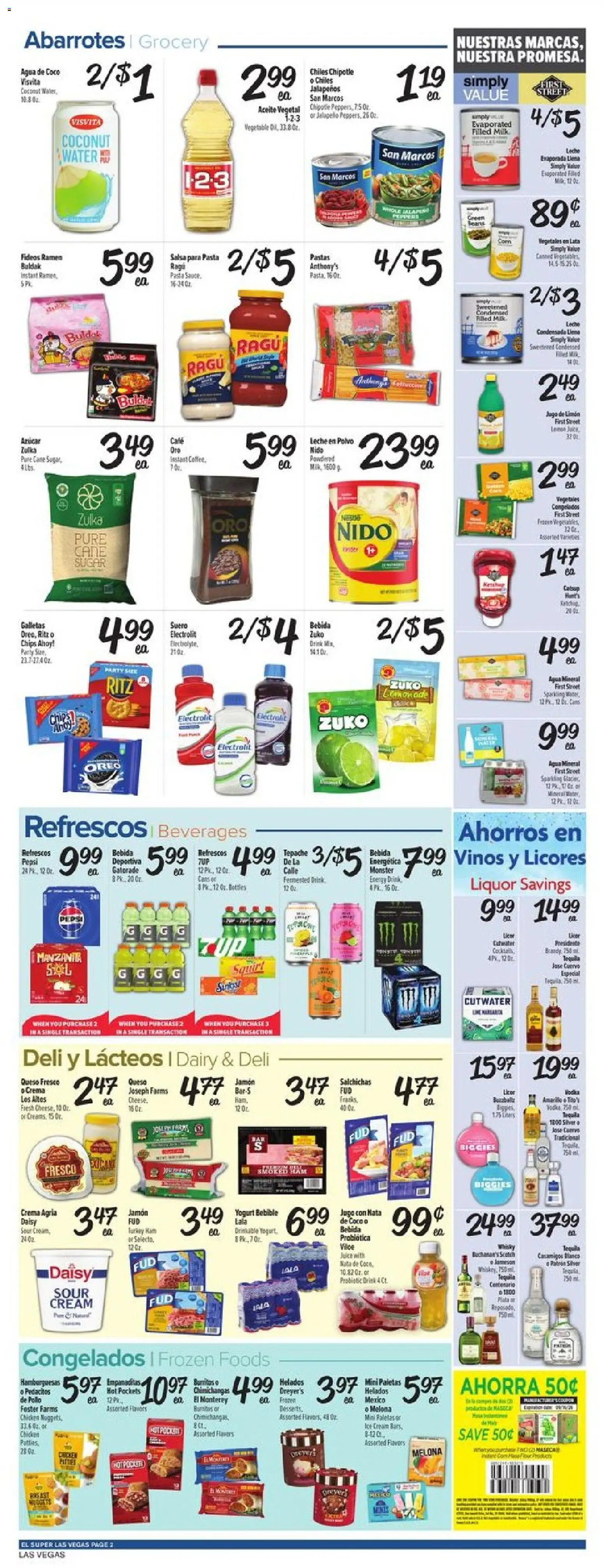 El Super Weekly Ad - NV - valid from 09/09/2026 | Page: 2 | Products: Sour cream, Cream, Pc, Pepsi