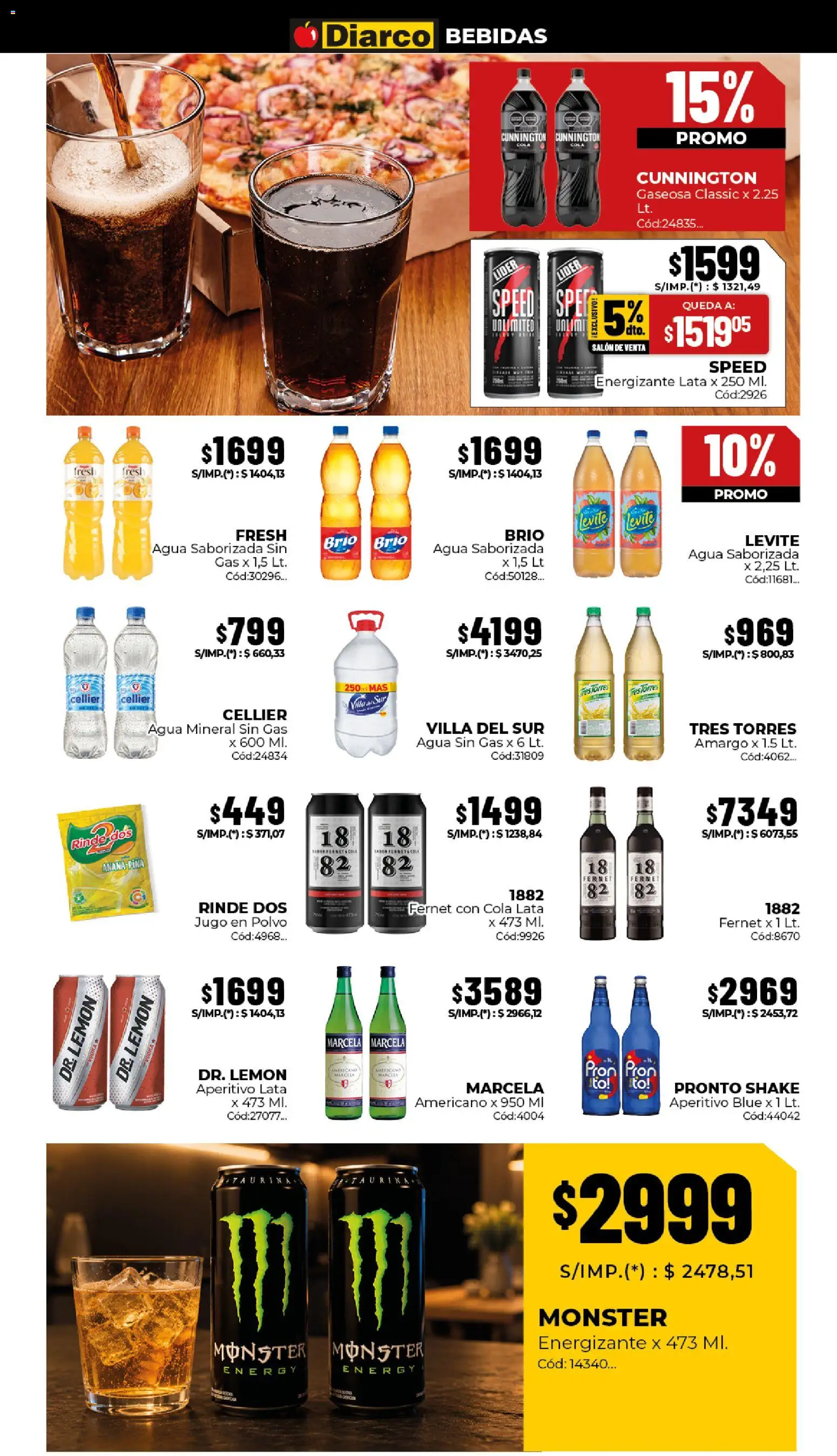 Diarco ofertas │ válido desde el 29/06/2026 | Página: 7 | Productos: Vodka, Fernet, Gaseosa, Jugo