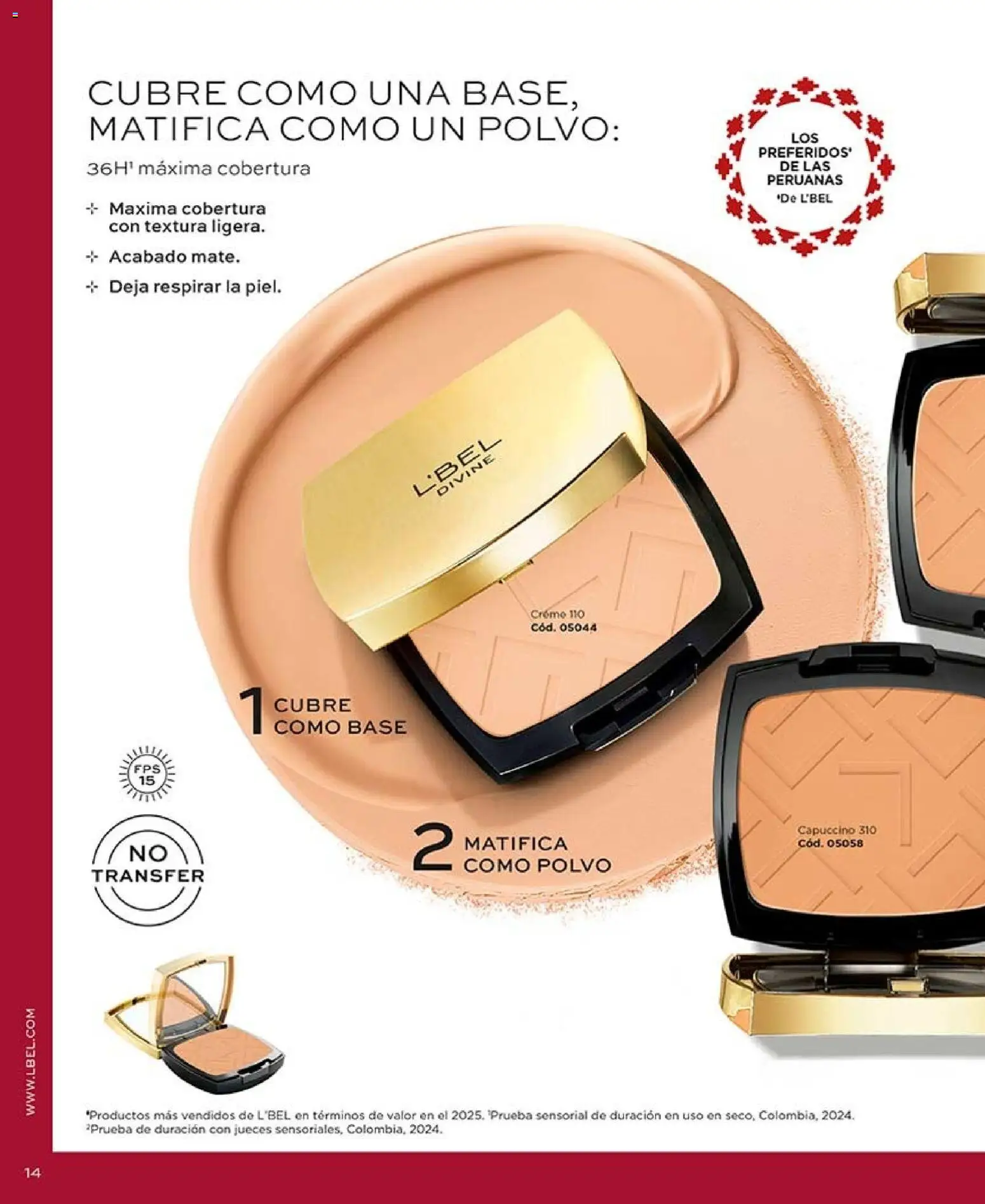 Catálogo L'Bel válido desde 20/06/2026 | Página: 14 | Productos: Polvo
