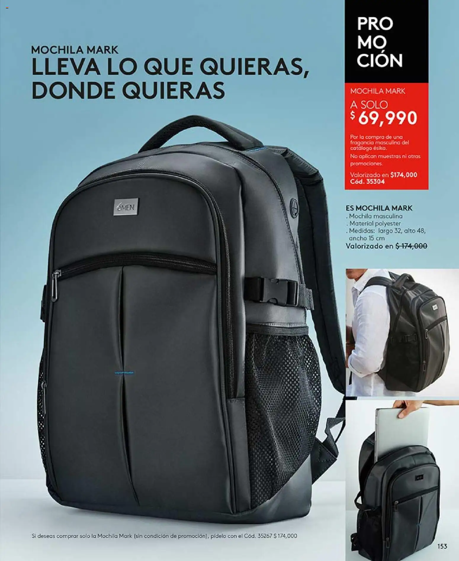 Ésika revista - valida desde el 13.03.2026 | Página: 153 | Productos: Mochila, Fragancia