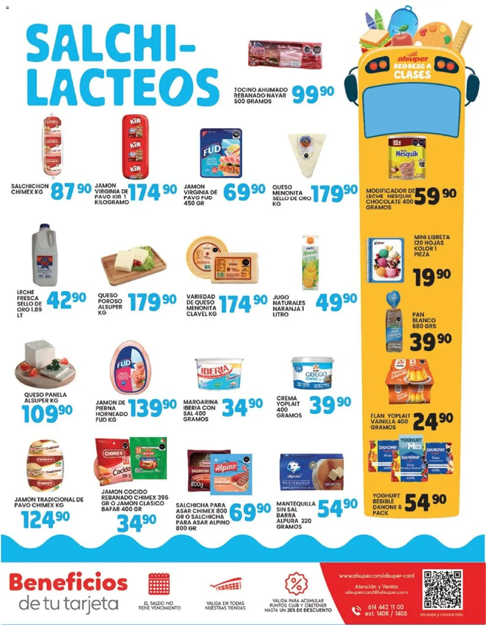 Nuevas ofertas de Alsuper válidas en toda la República Mexicana desde el 28/08/2026. ¡Encuentra las mejores ofertas en Alsuper katalog! | Página: 7 | Productos: Salchicha, Mantequilla, Queso, Barra