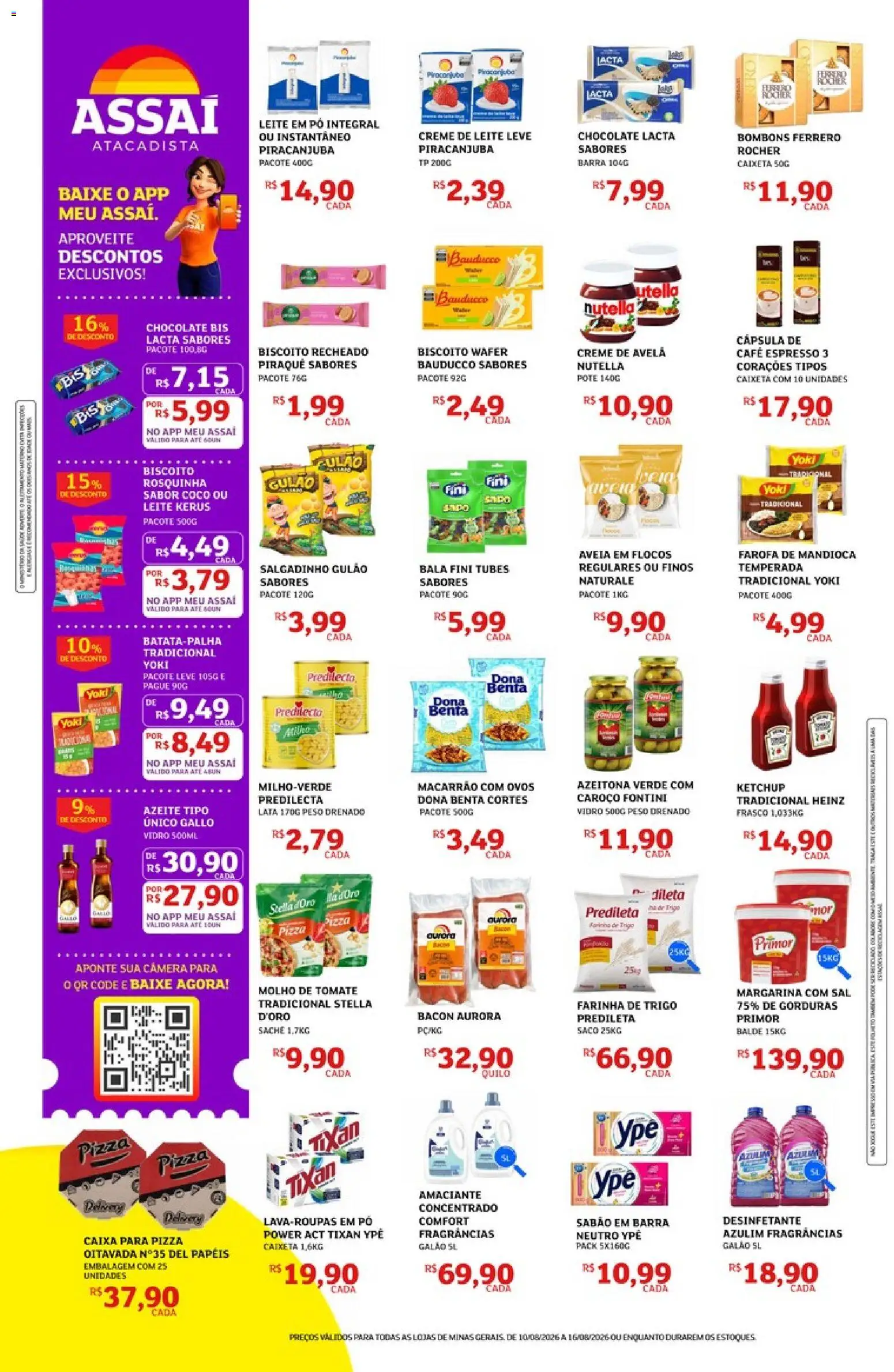 Assaí Atacadista Folheto - válido de 10/08/2026 | Página: 2 | Produtos: Mandioca, Amaciante, Câmera, Balde