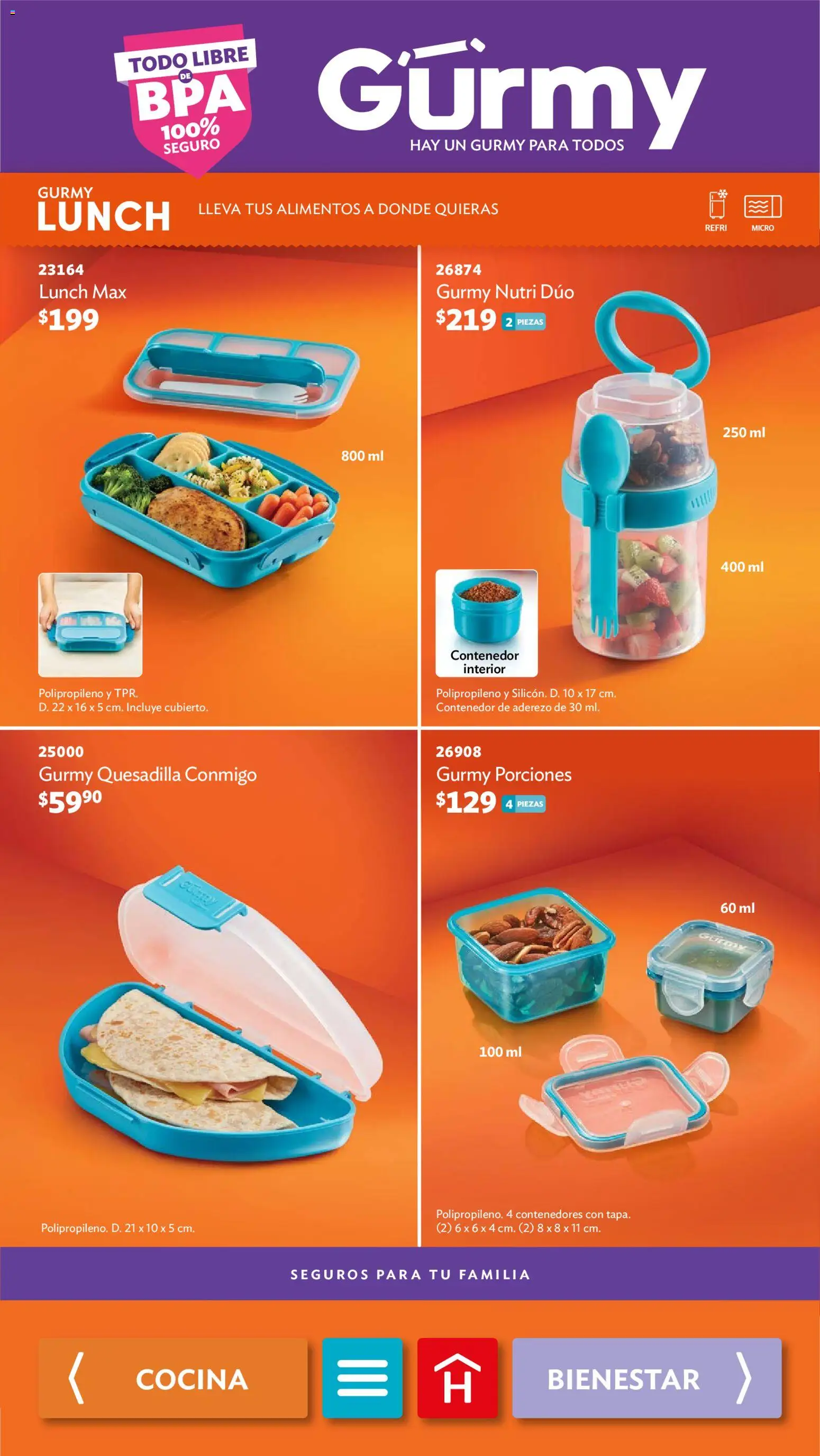 Nuevas ofertas de Betterware válidas en toda la República Mexicana desde el 29/06/2026. ¡Encuentra las mejores ofertas en Betterware campaña 7 2026! | Página: 58 | Productos: Aderezo, Cocina, Contenedor