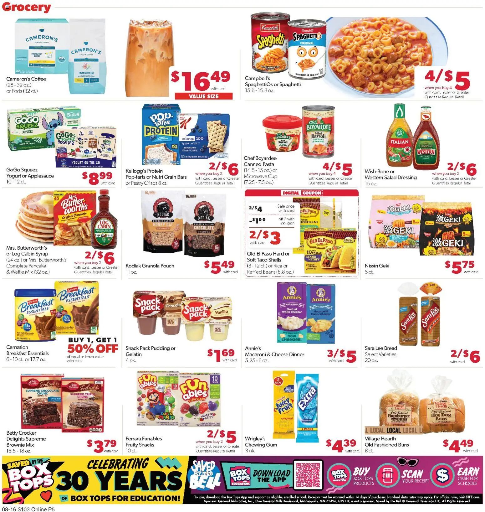 Family Fare Weekly Ad - ND - valid from 08/16/2026 | Page: 9 | Products: Milk, Microwave, Noodles, Spaghetti
