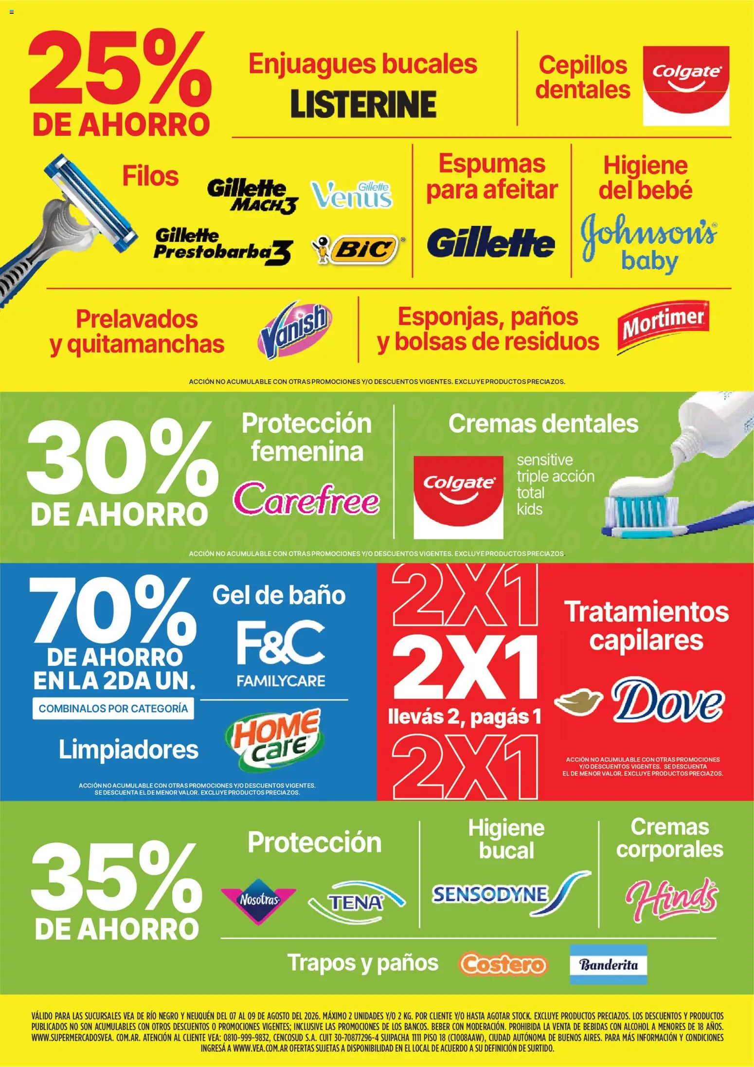 Vea - Volante fin de semana Patagonia │ válido desde el 07/08/2026 | Página: 5 | Productos: Bebidas, Baño, Quitamanchas, Alcohol