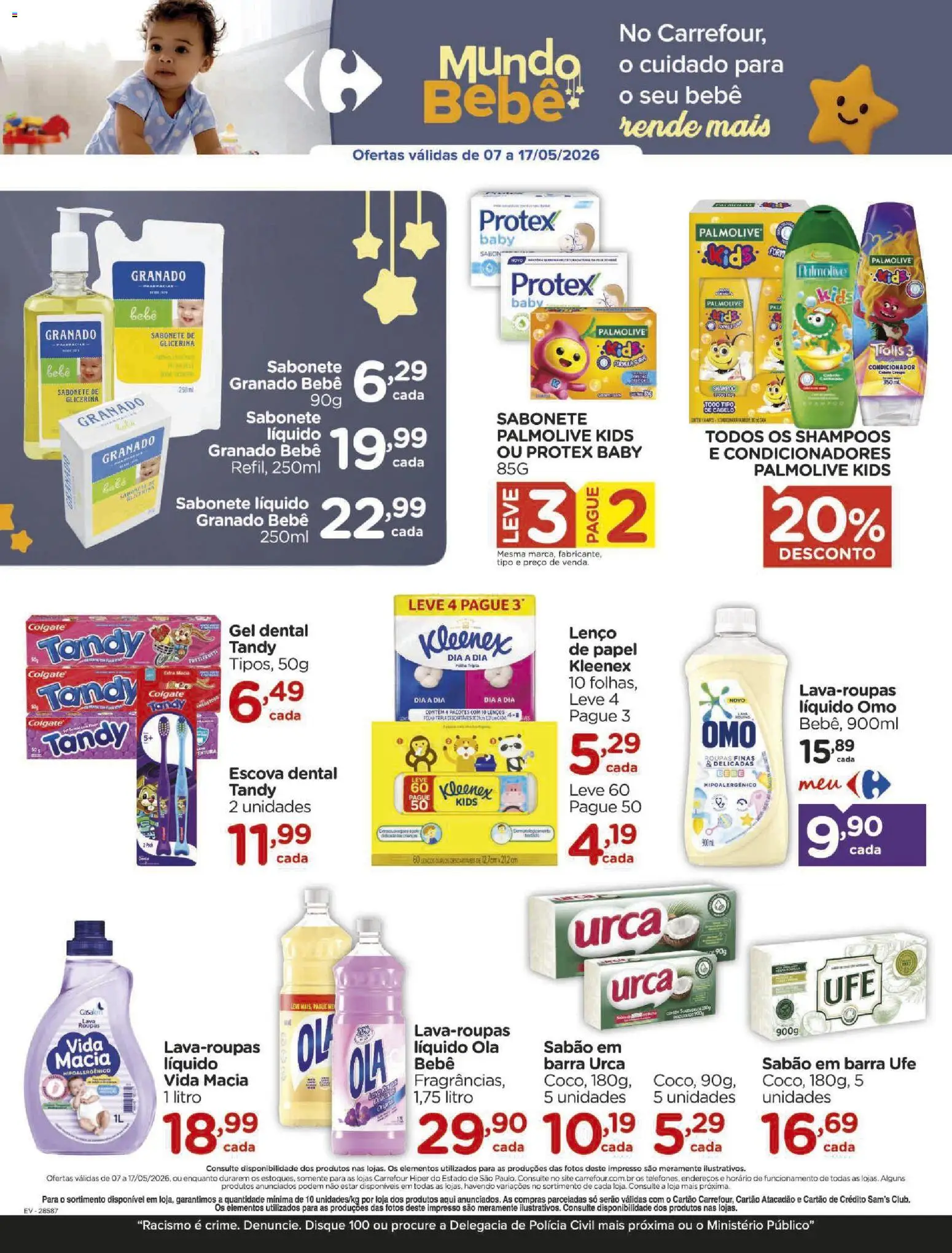 Carrefour Folheto - válido de 07.05.2026 | Página: 6 | Produtos: Sabão em barra, Escova, Roupas, Sabonete