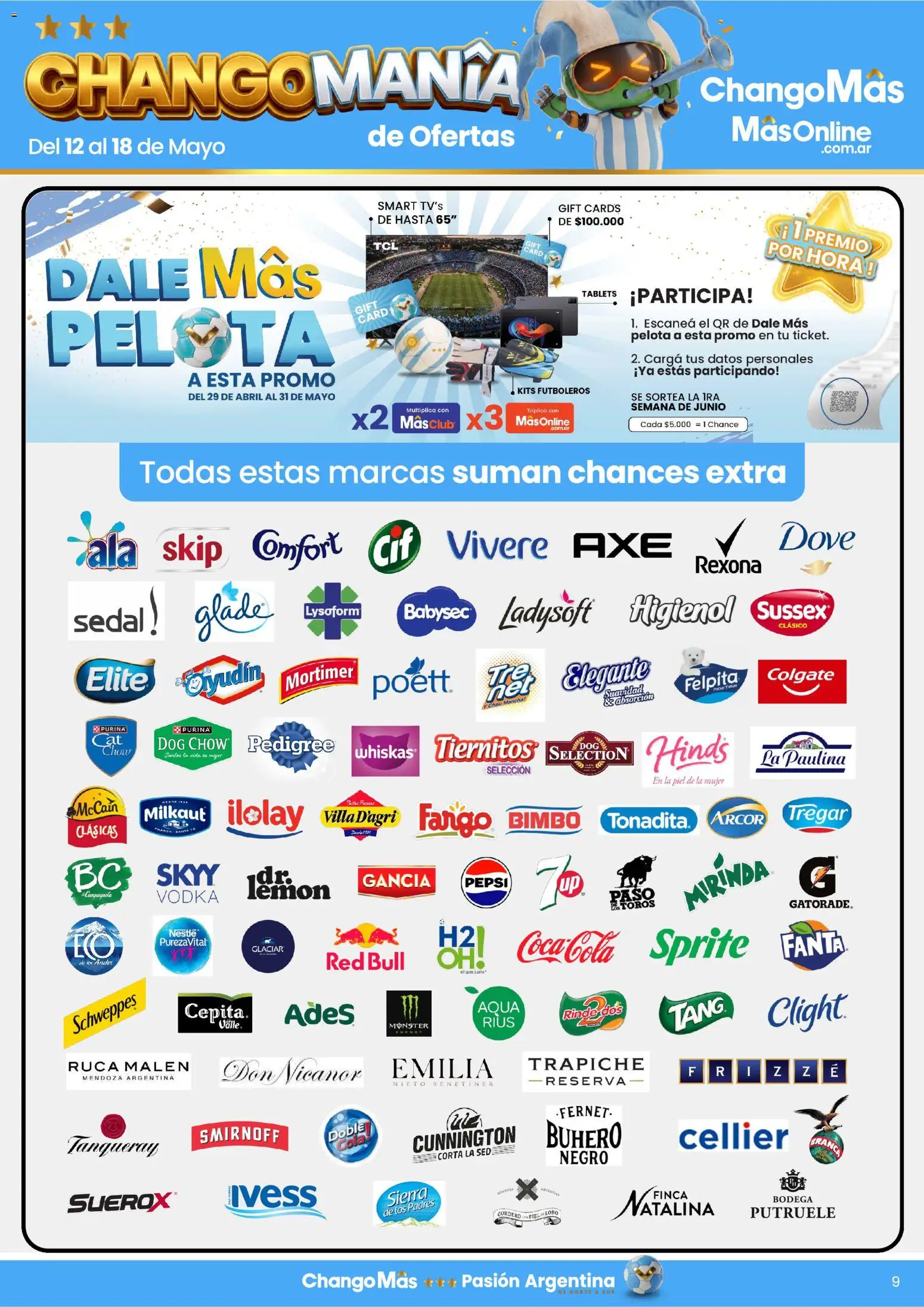 Changomas ofertas │ válido desde el 12.05.2026 | Página: 10 | Productos: Vodka, Pelota, Pala, Sierra
