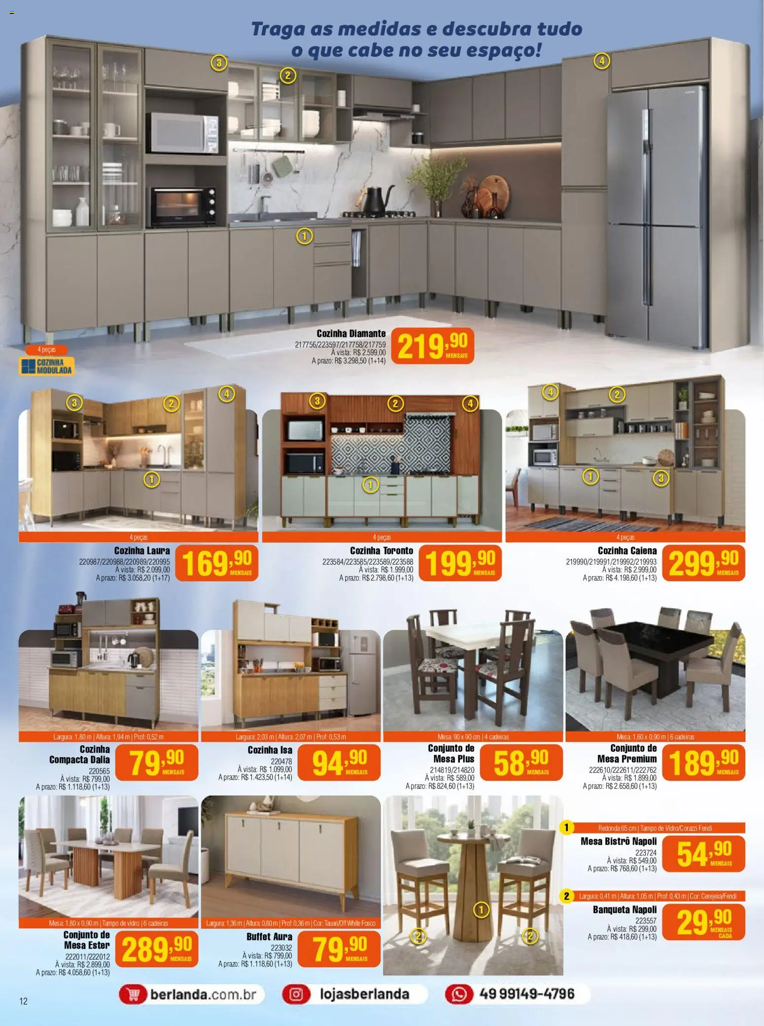 Berlanda Folheto - válido de 01/09/2026 | Página: 12 | Produtos: Cadeiras, Mesa, Banqueta