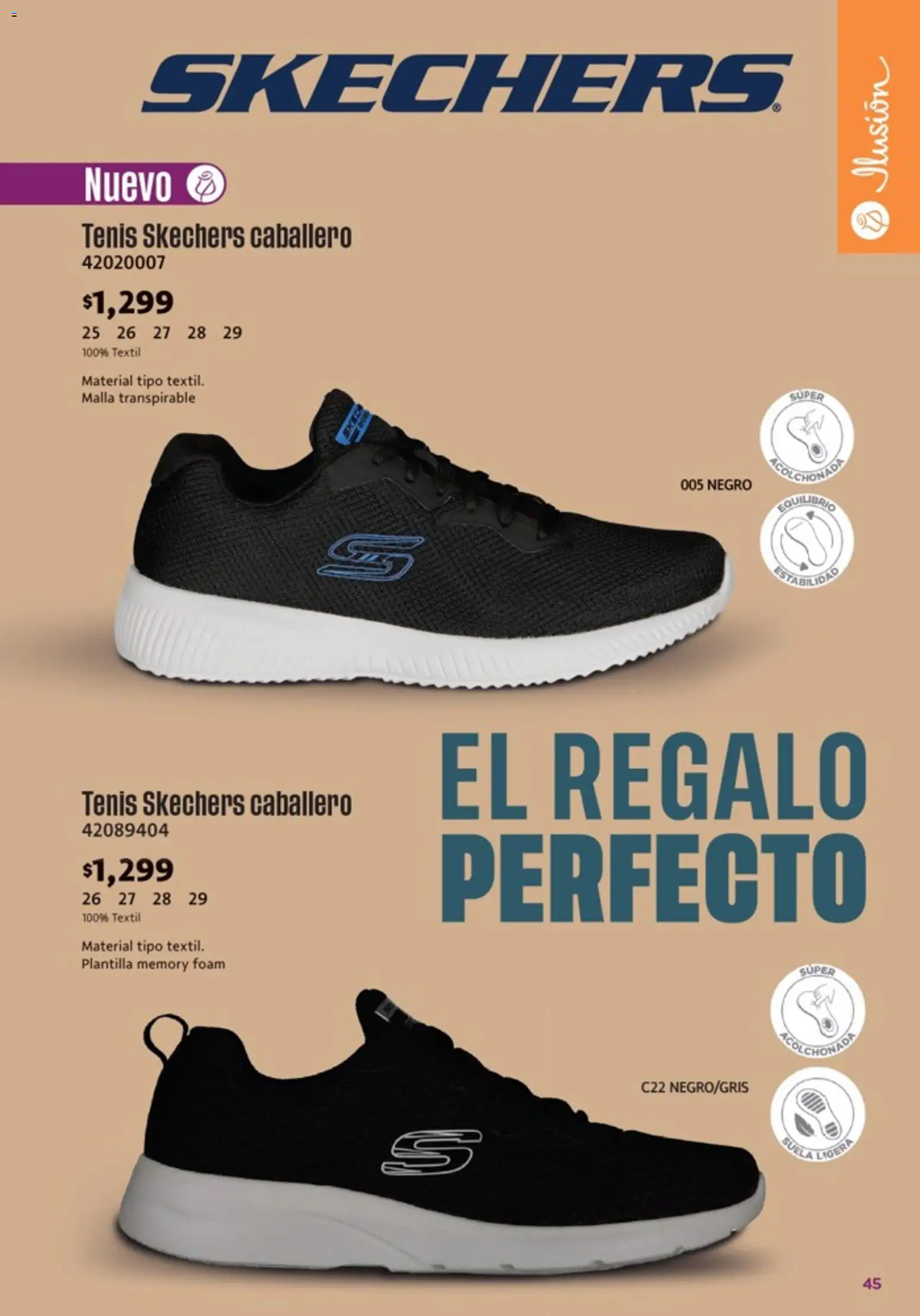 Nuevas ofertas de Ilusión válidas en toda la República Mexicana desde el 01.05.2026. ¡Encuentra las mejores ofertas en Ilusión catálogo Marcas Amigas! | Página: 47 | Productos: Tenis, Malla