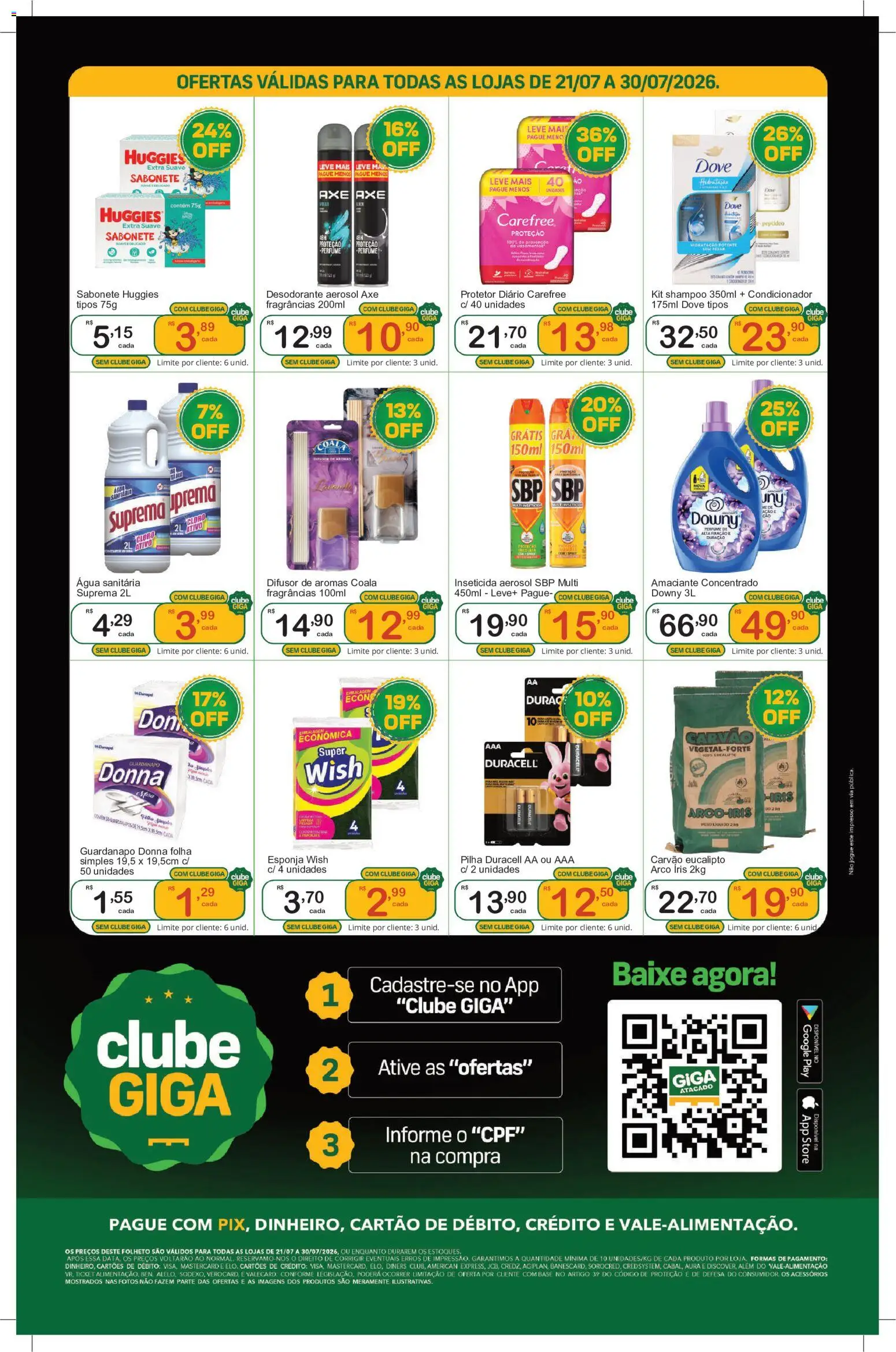 GIGA Atacado Folheto - válido de 21/07/2026 | Página: 4 | Produtos: Difusor, Shampoo, Inseticida, Guardanapo