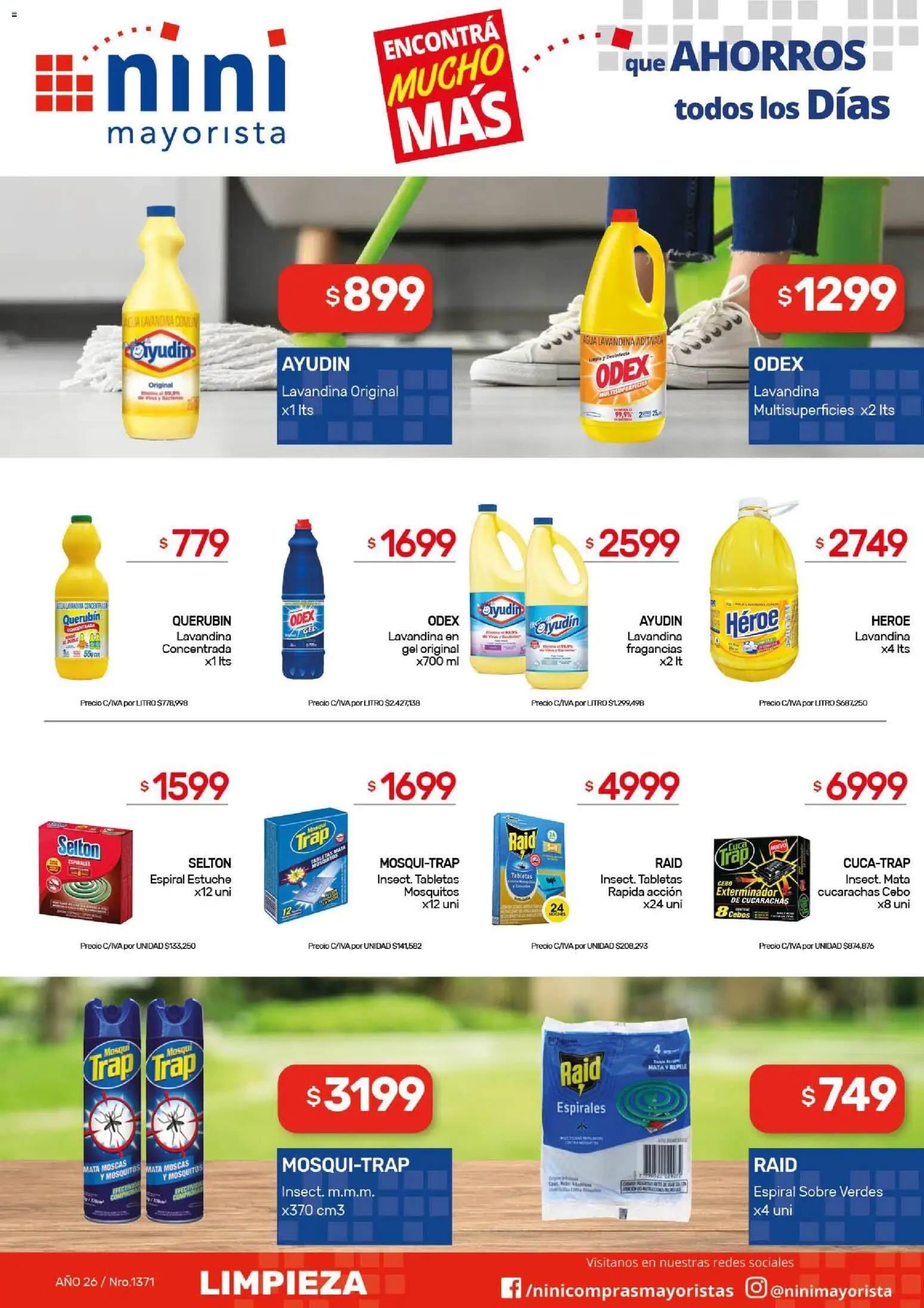 NINI Mayorista ofertas │ válido desde el 03/08/2026 | Página: 10 | Productos: Lavandina, Agua, Estuche, Té