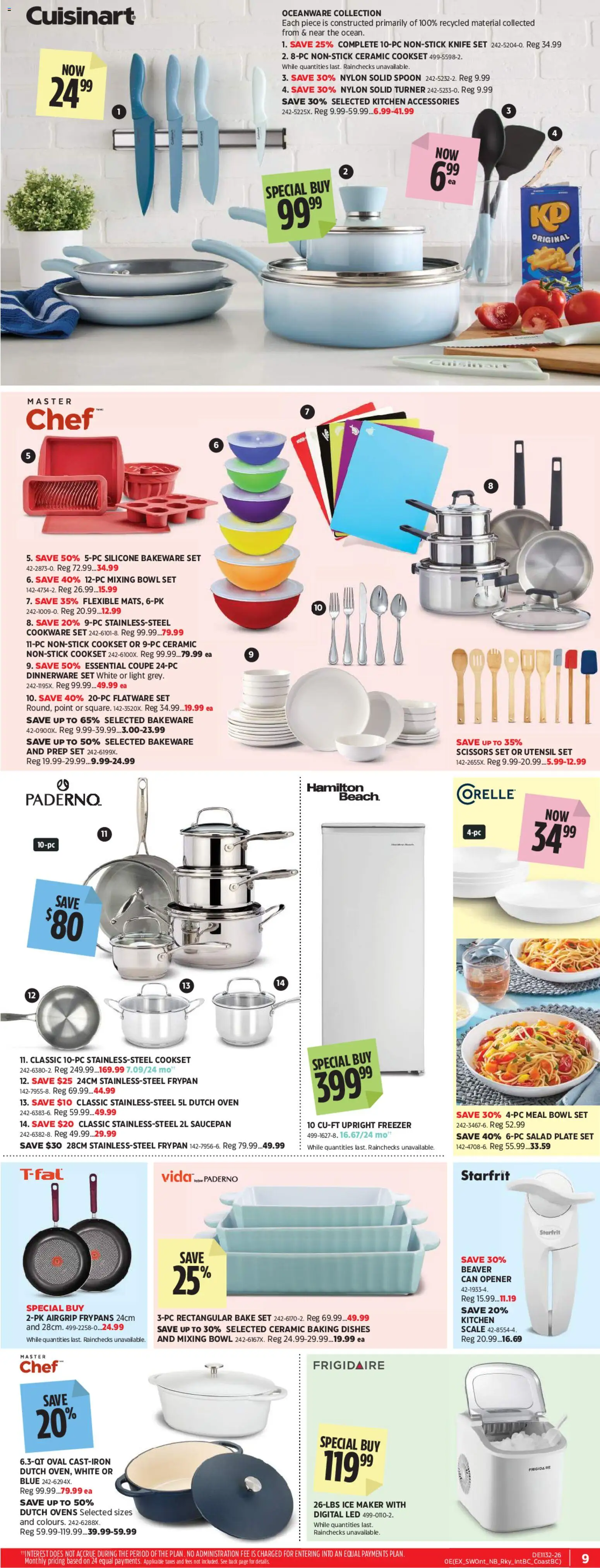 Canadian Tire flyer valid from Aug 6, 2026 | Page: 13 | Products: Salad, Freezer, Oven, Kitchen scale