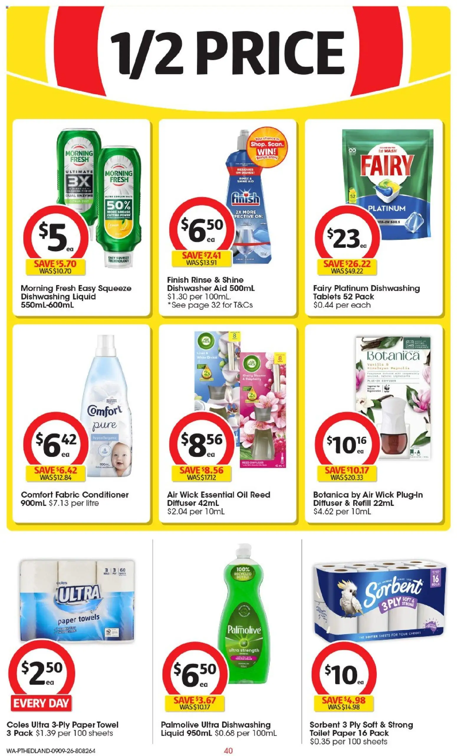 Coles catalogue - valid from 09/09/2026 | Page: 40 | Products: Fragrance, Nappies, Pants, Porridge