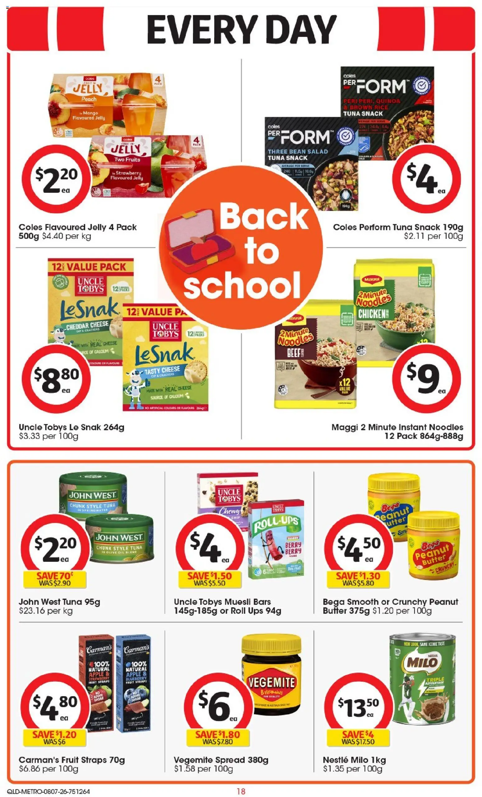 Coles catalogue - valid from 08/07/2026 | Page: 18 | Products: Butter, Beef, Salad, Tuna